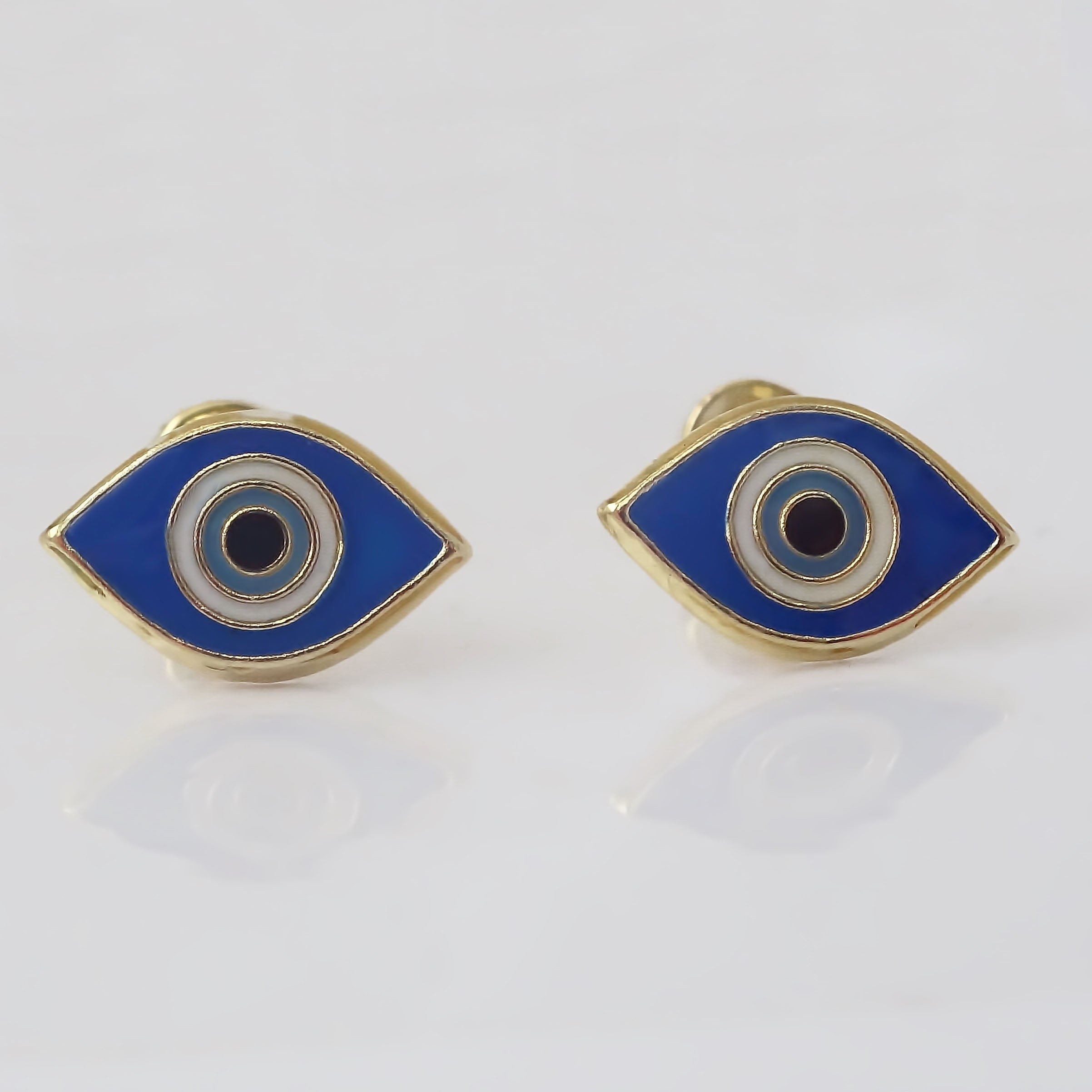 Amor Eterno - Broqueles Ojo Turco Deluxe / Oro Sólido 10k