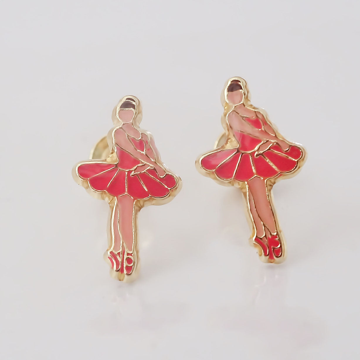 Amor Eterno - Broqueles Deluxe / Bailarina Ballet / Oro 10k