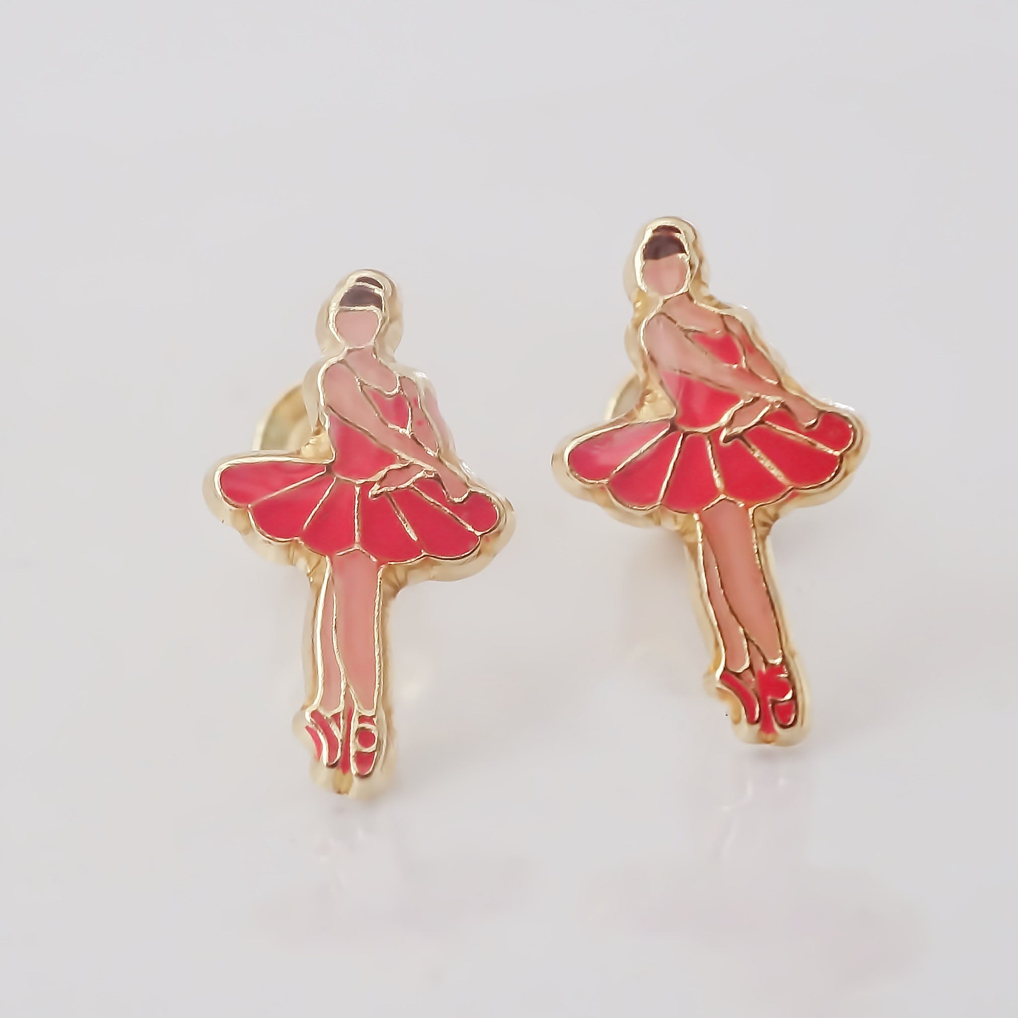 Amor Eterno - Broqueles Deluxe / Bailarina Ballet / Oro 10k