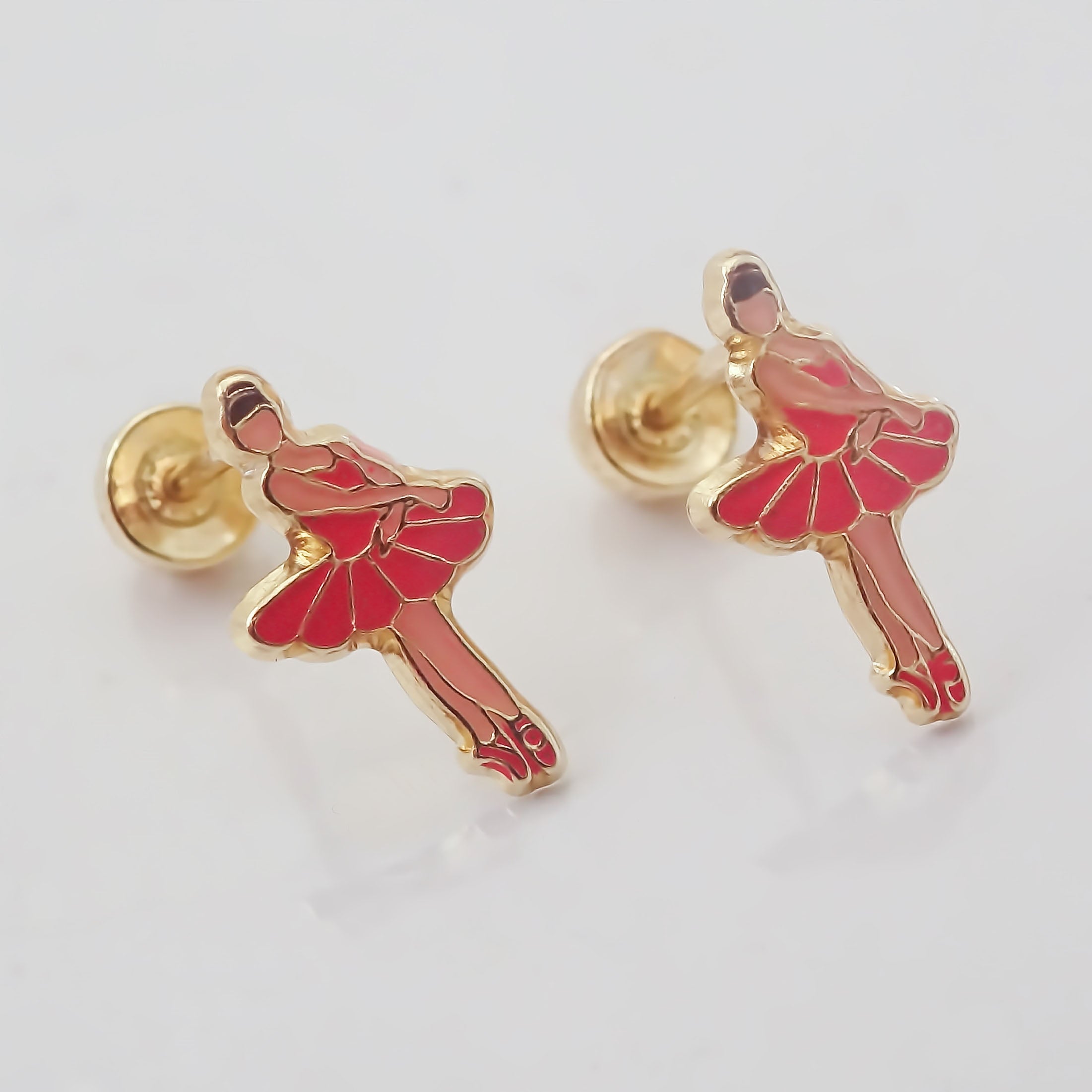 Amor Eterno - Broqueles Deluxe / Bailarina Ballet / Oro 10k