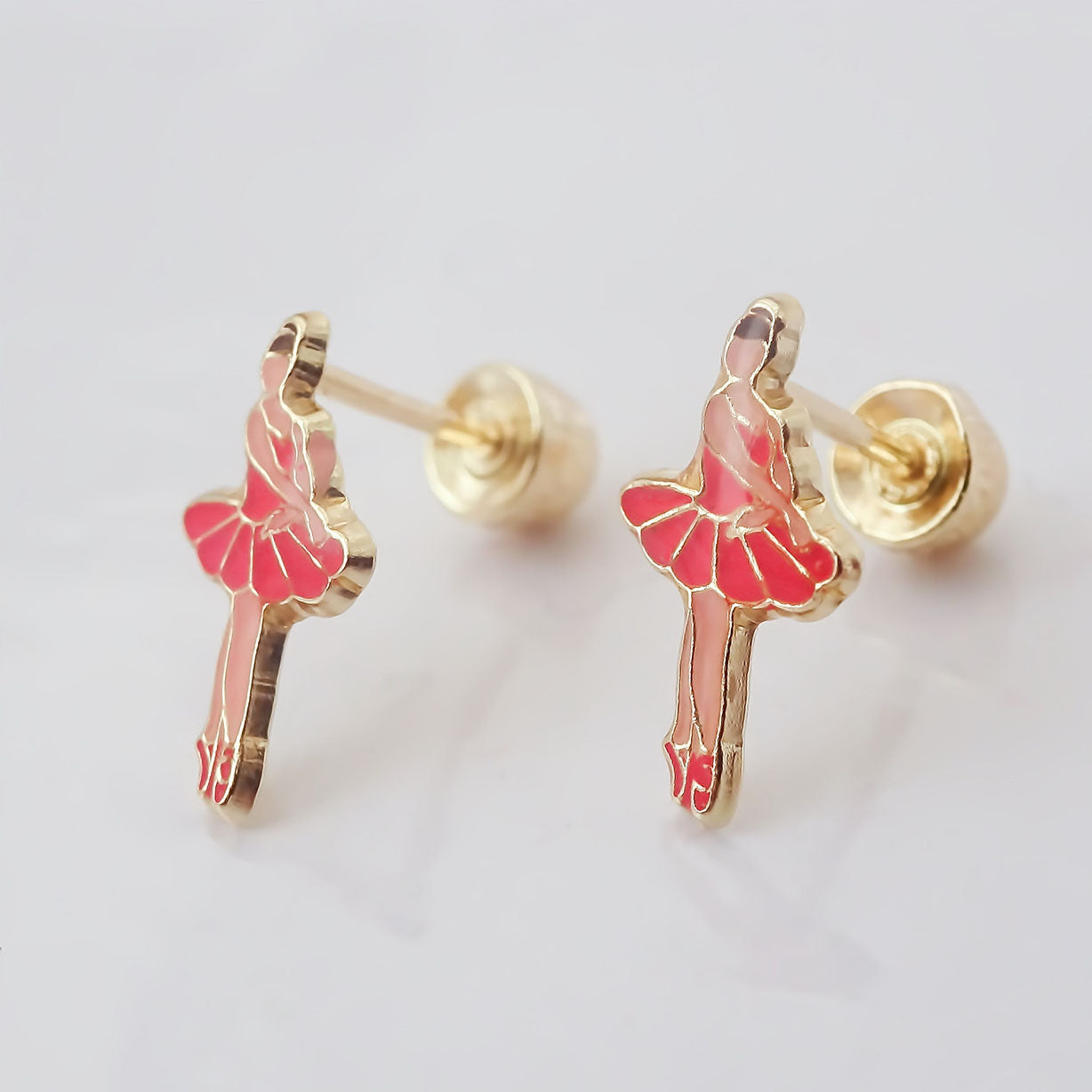 Amor Eterno - Broqueles Deluxe / Bailarina Ballet / Oro 10k