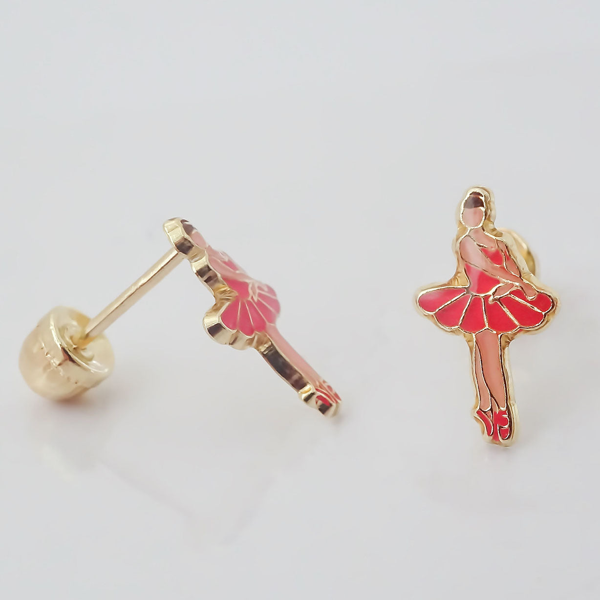 Amor Eterno - Broqueles Deluxe / Bailarina Ballet / Oro 10k