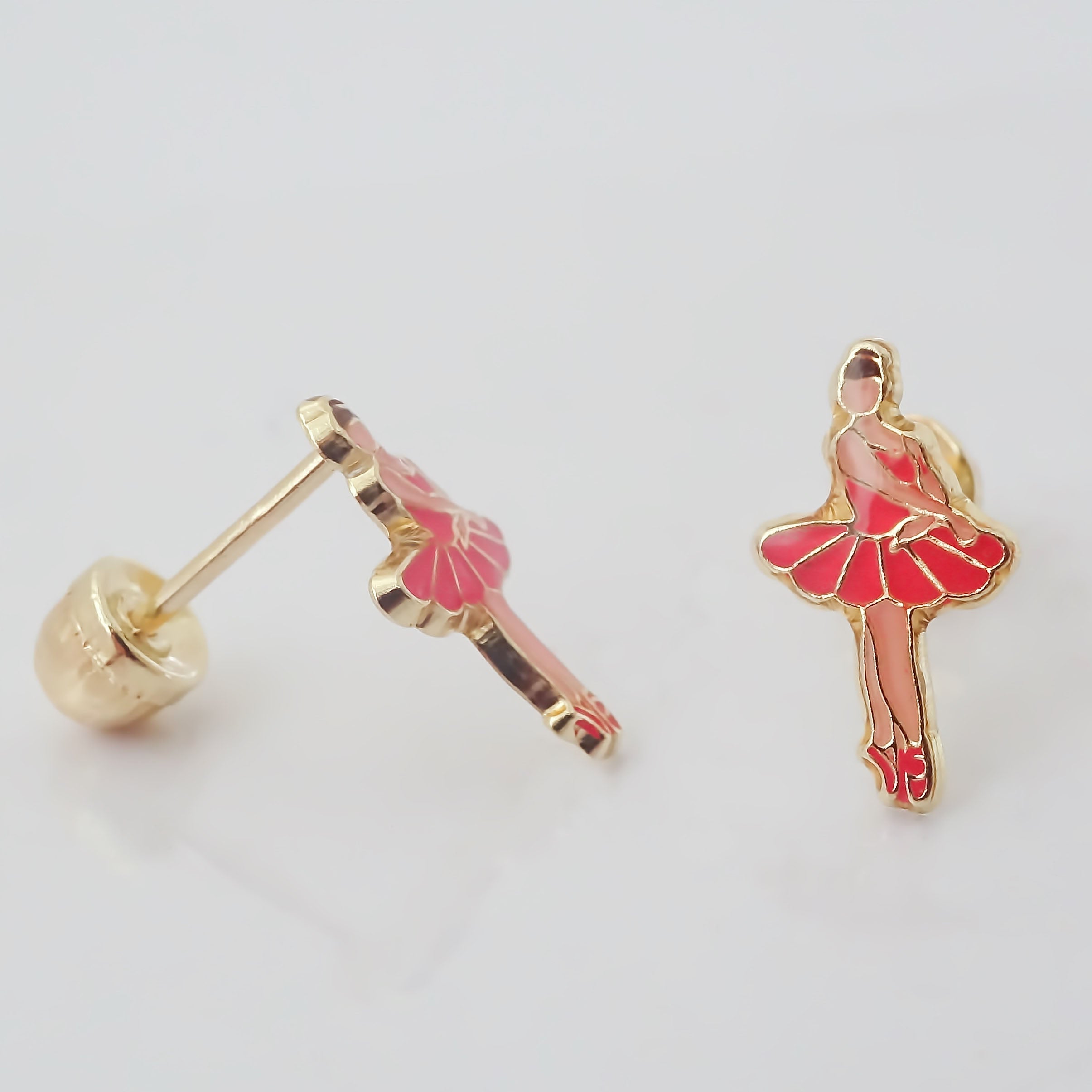 Amor Eterno - Broqueles Deluxe / Bailarina Ballet / Oro 10k