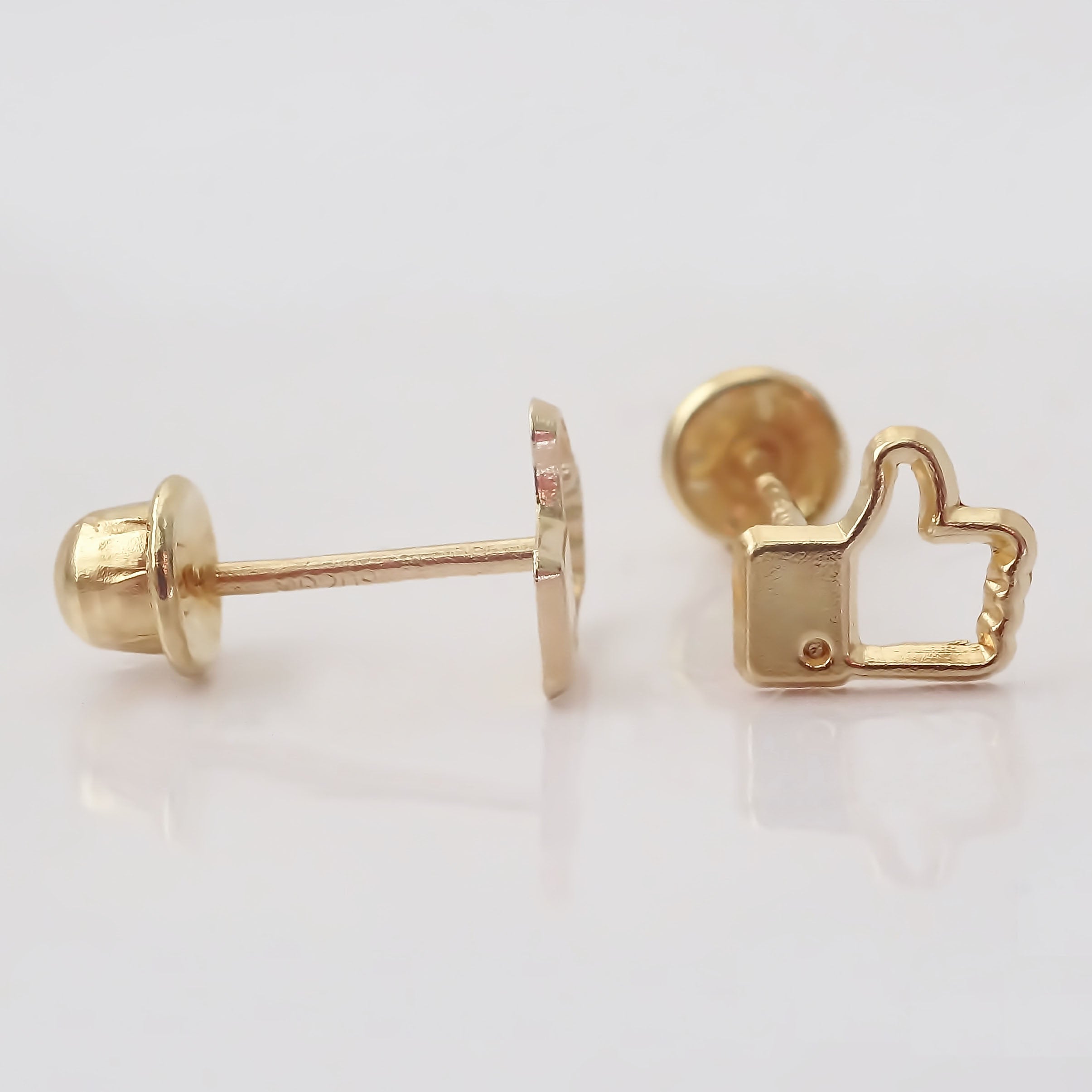 Amor Eterno - Broqueles Deluxe Facebook Like Aretes Oro 10k