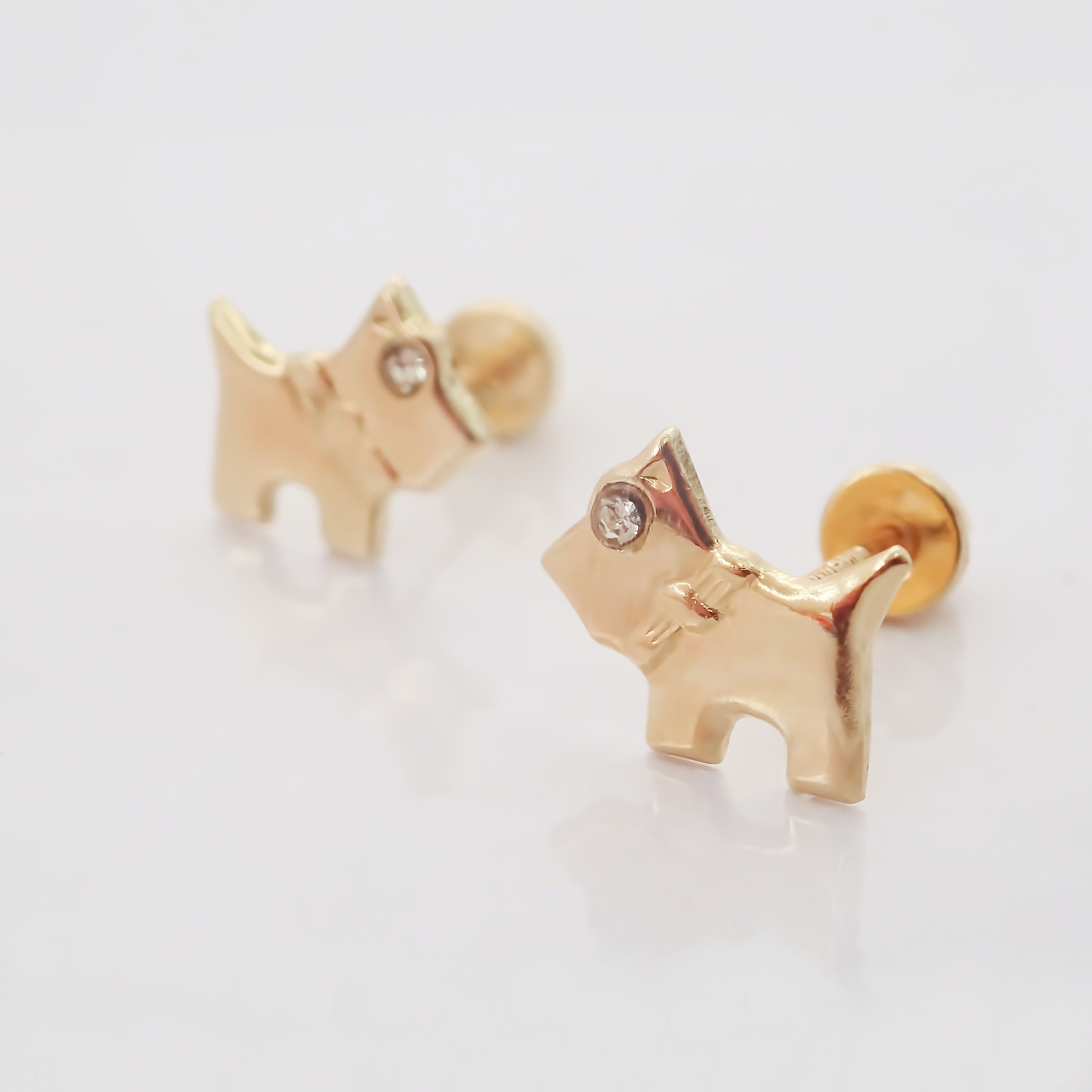 Amor Eterno - Broqueles Deluxe Schnauzer Ferrioni / Oro 10k