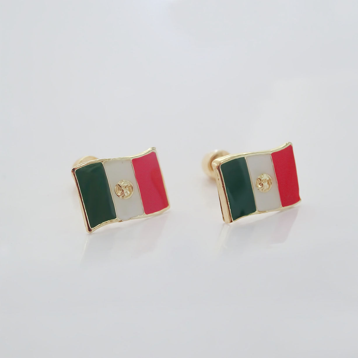Amor Eterno - Broqueles Independencia México Aretes Oro 10k
