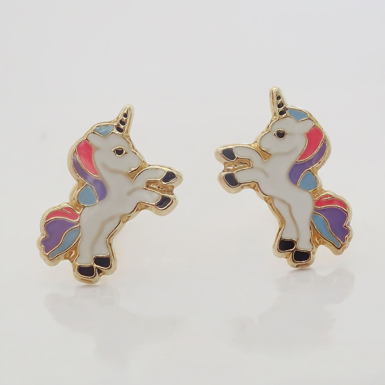 Amor Eterno - Broqueles Deluxe Unicornio / Aretes / Oro 10k