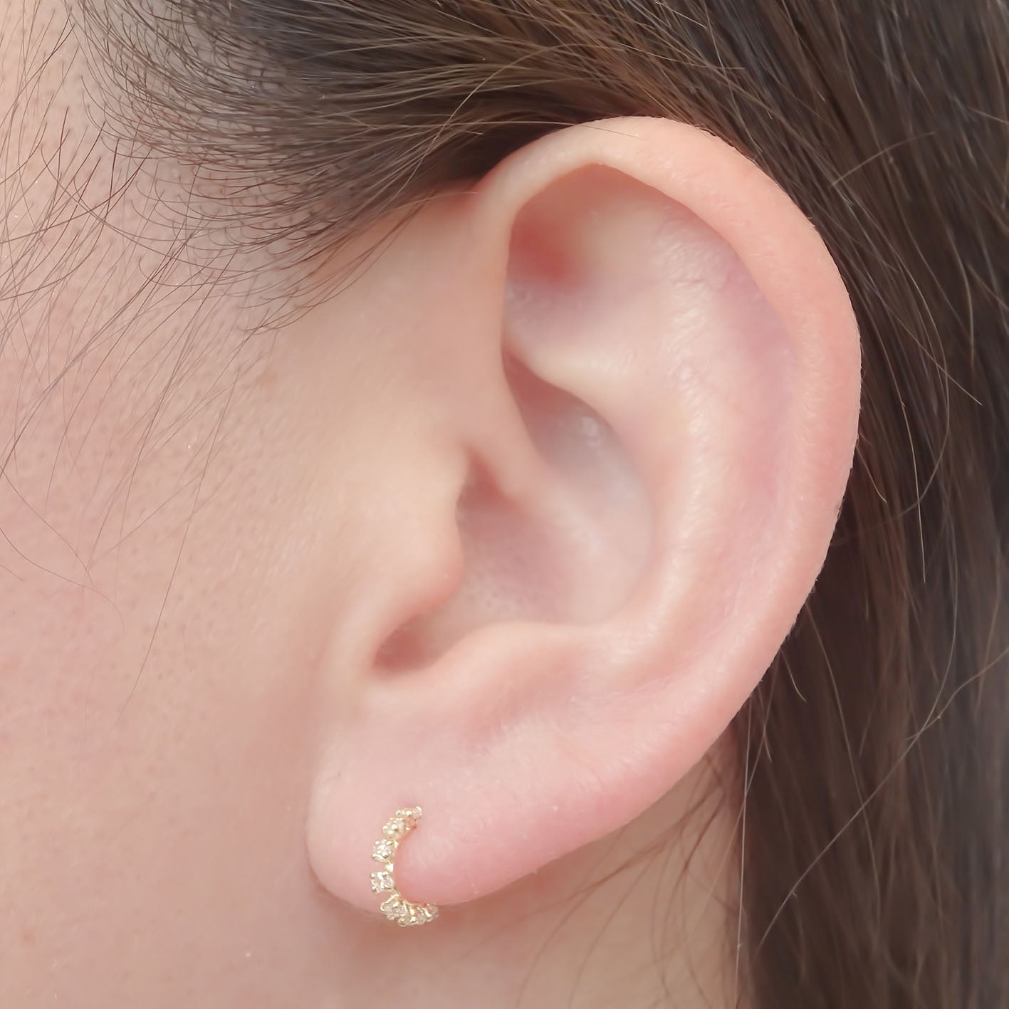 Amor Eterno - Broqueles Media Arracada / Aretes / Oro 10k