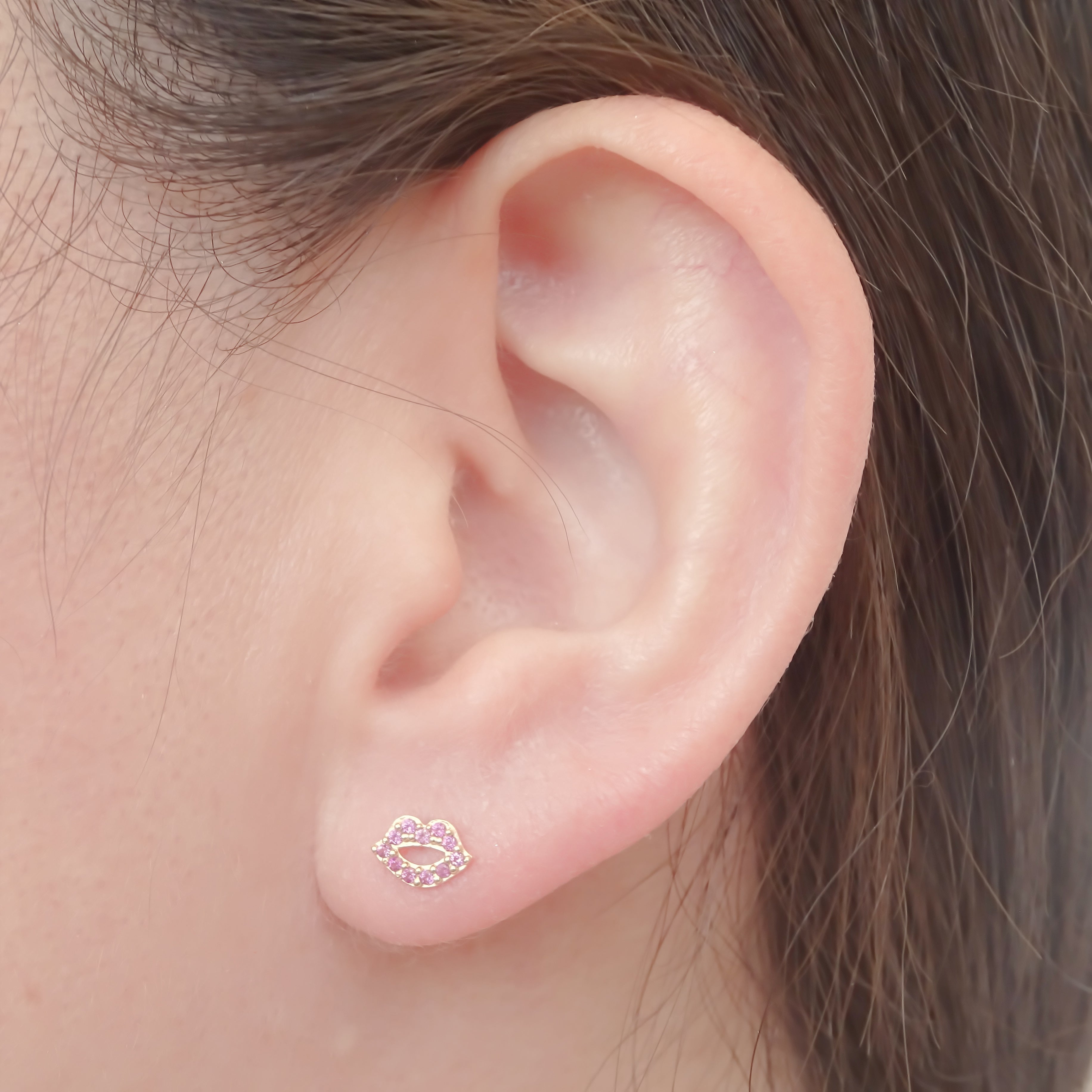 Amor Eterno - Broqueles Sexy Kiss / Aretes / Oro 10k