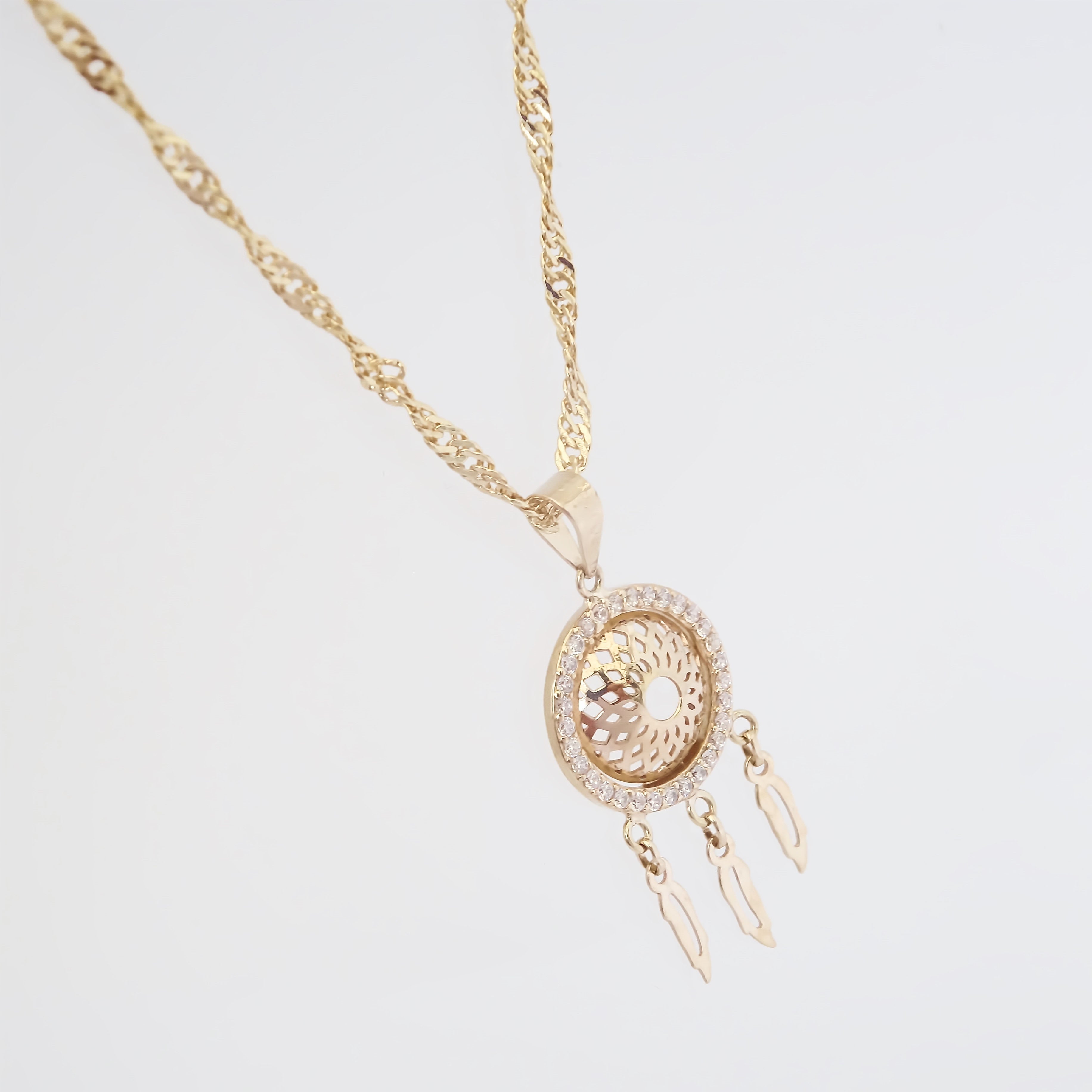 Amor Eterno - Dije Atrapasueños / Oro 14k + Cadena Regalo