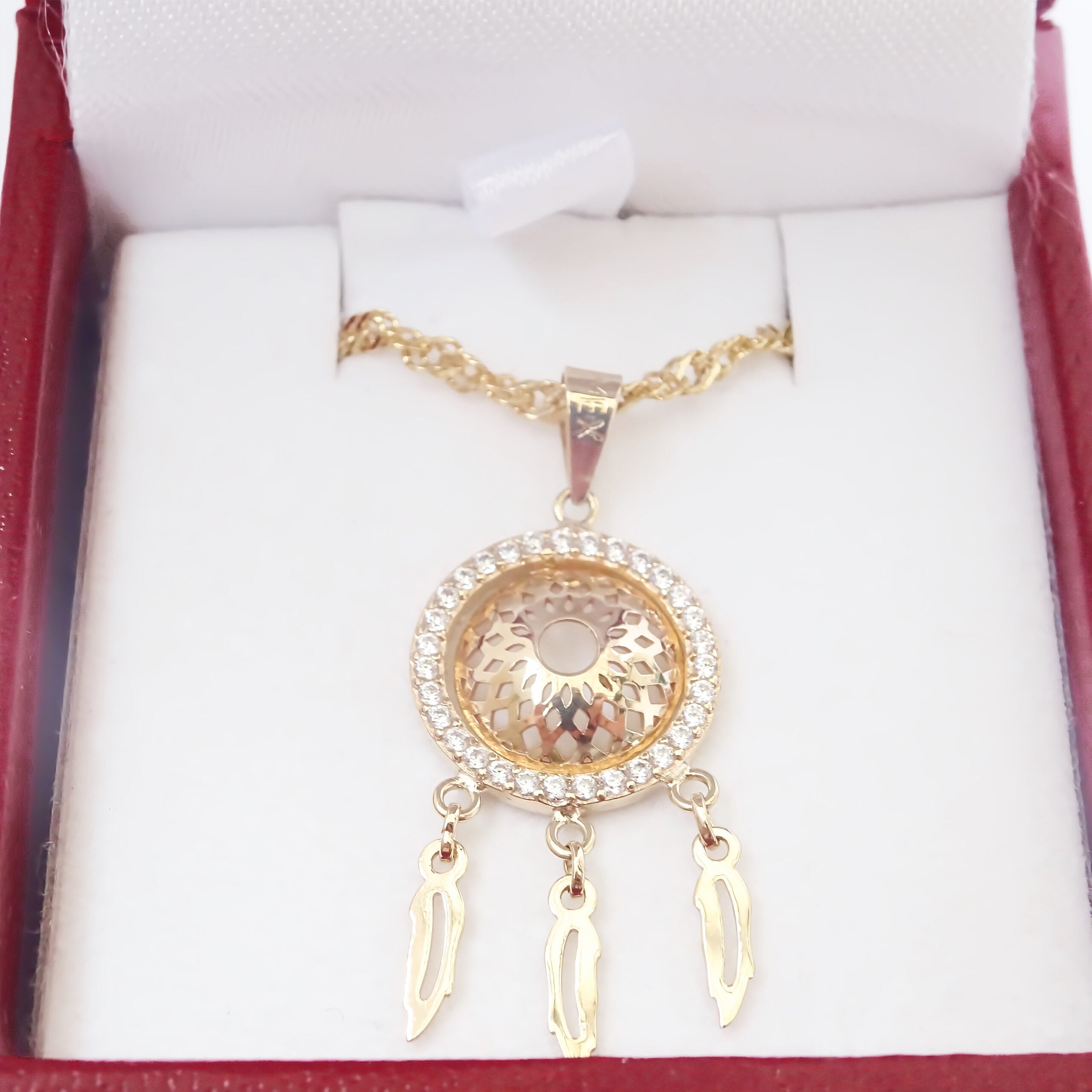 Amor Eterno - Dije Atrapasueños / Oro 14k + Cadena Regalo