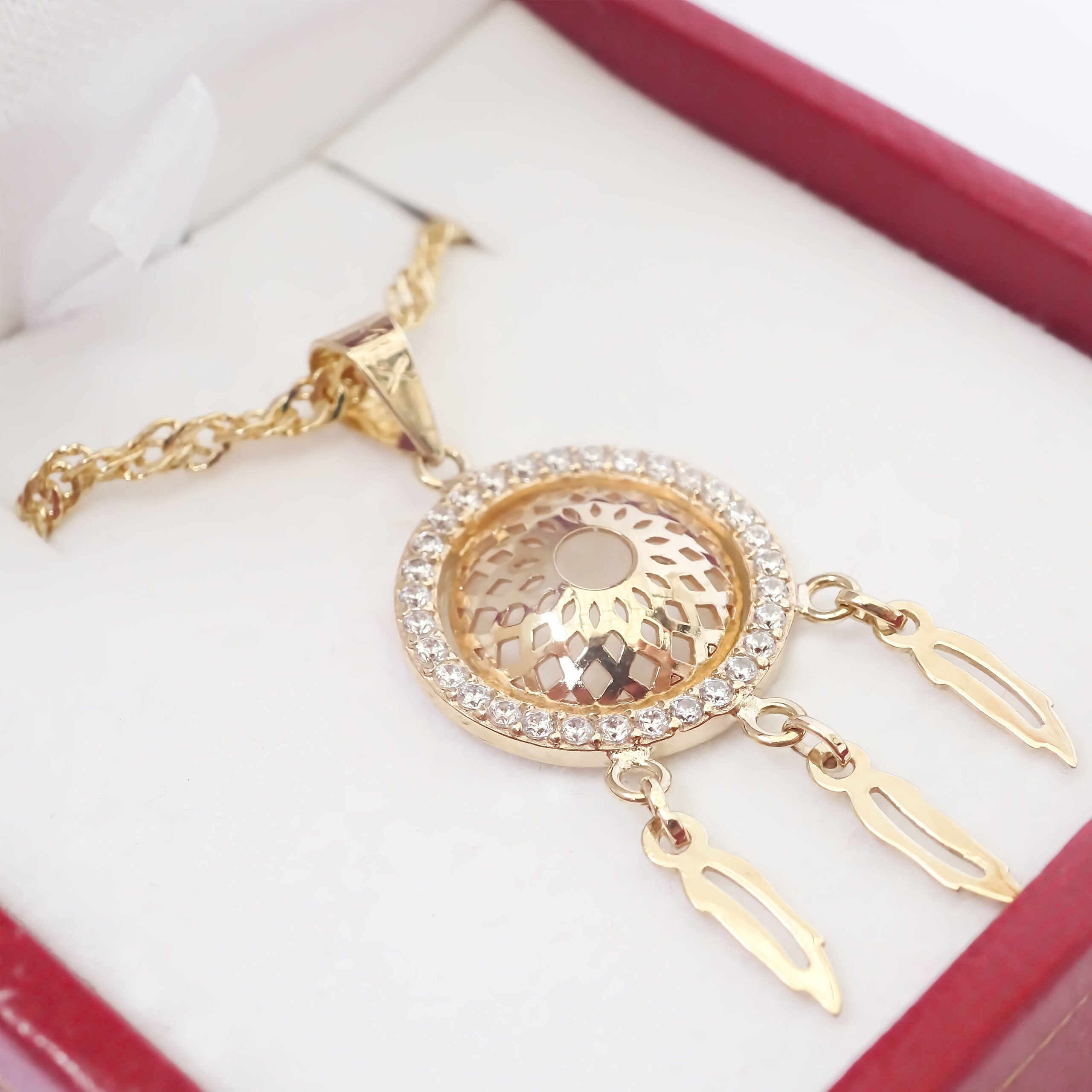 Amor Eterno - Dije Atrapasueños / Oro 14k + Cadena Regalo