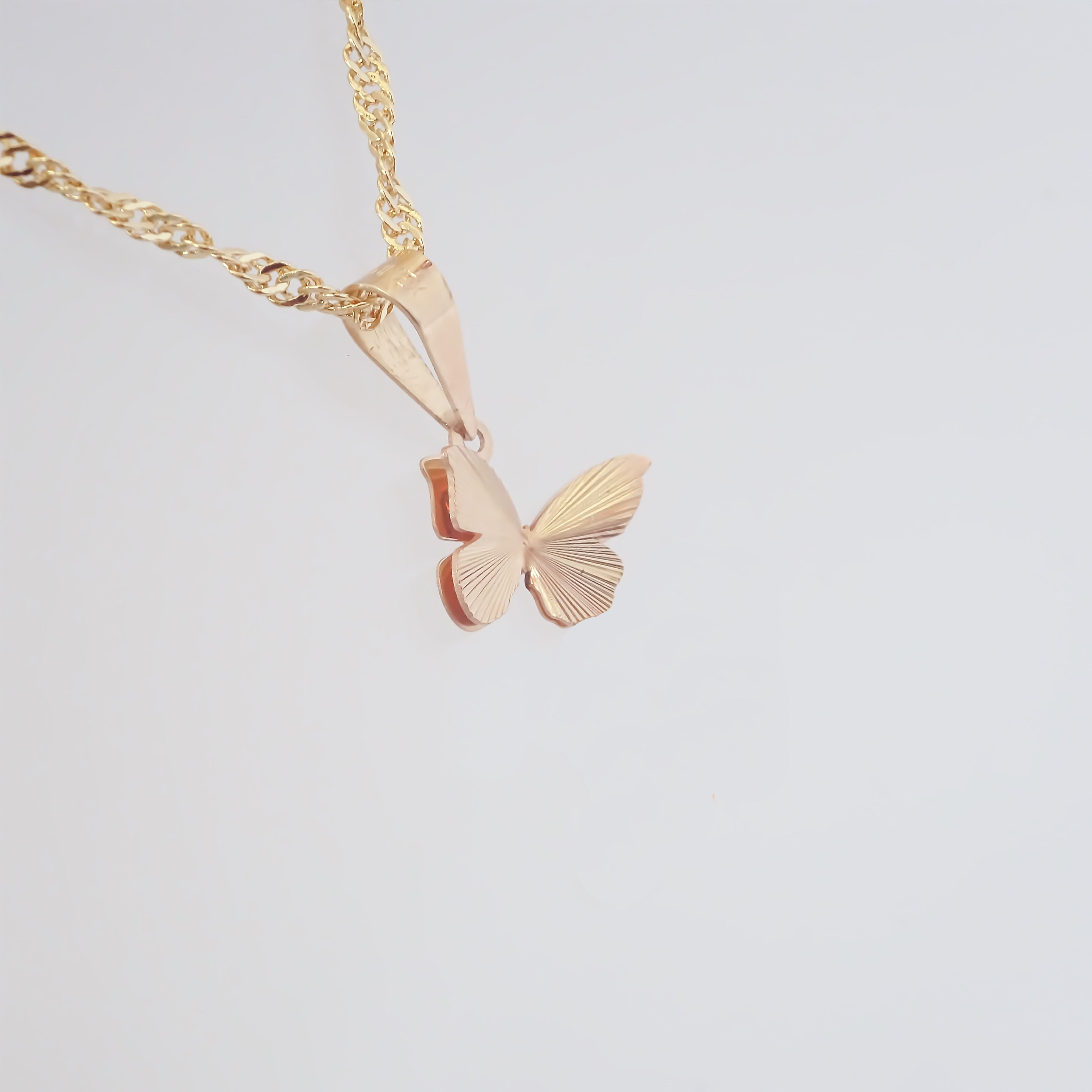 Amor Eterno - Dije / Mariposa 3d / Oro Sólido 10k