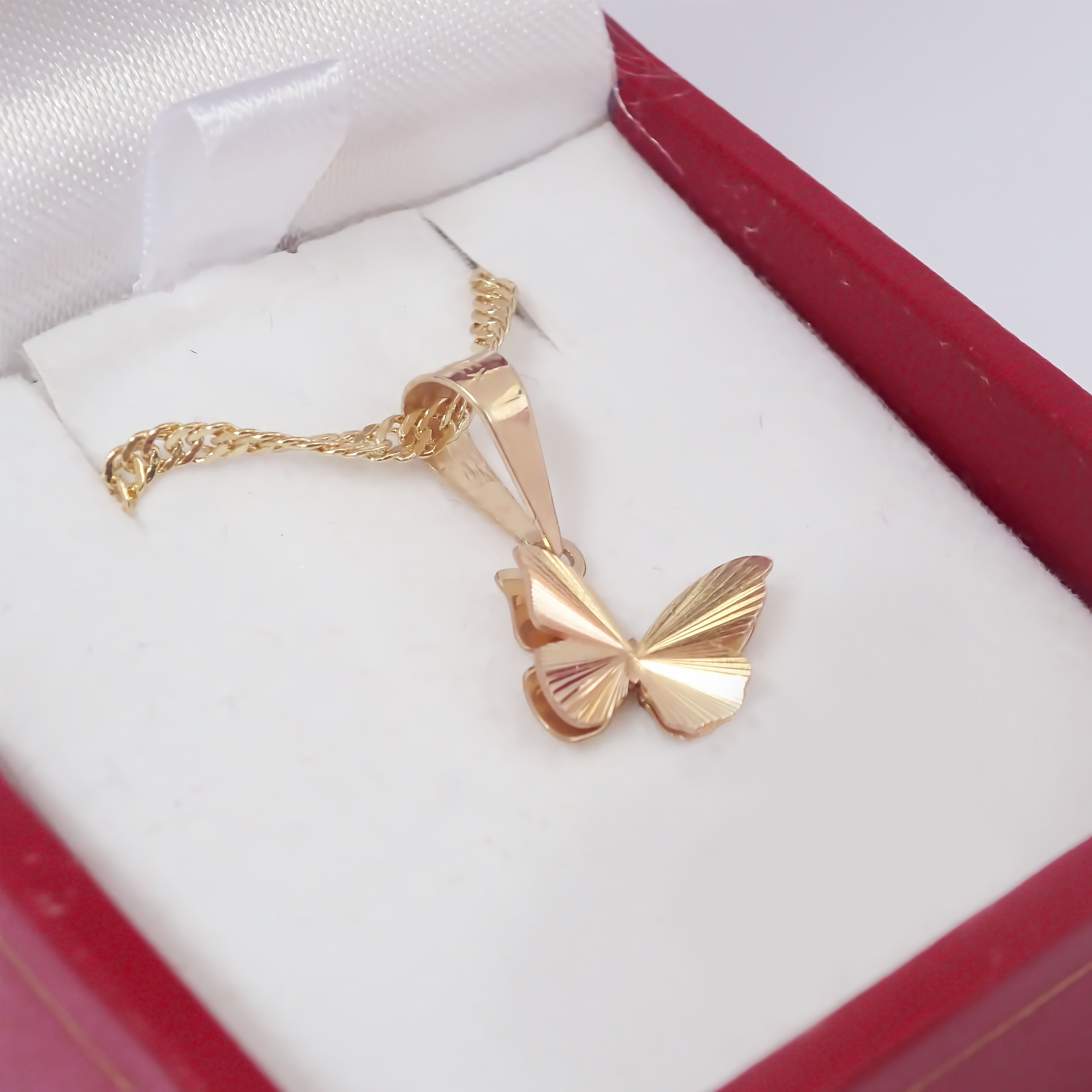 Amor Eterno - Dije / Mariposa 3d / Oro Sólido 10k