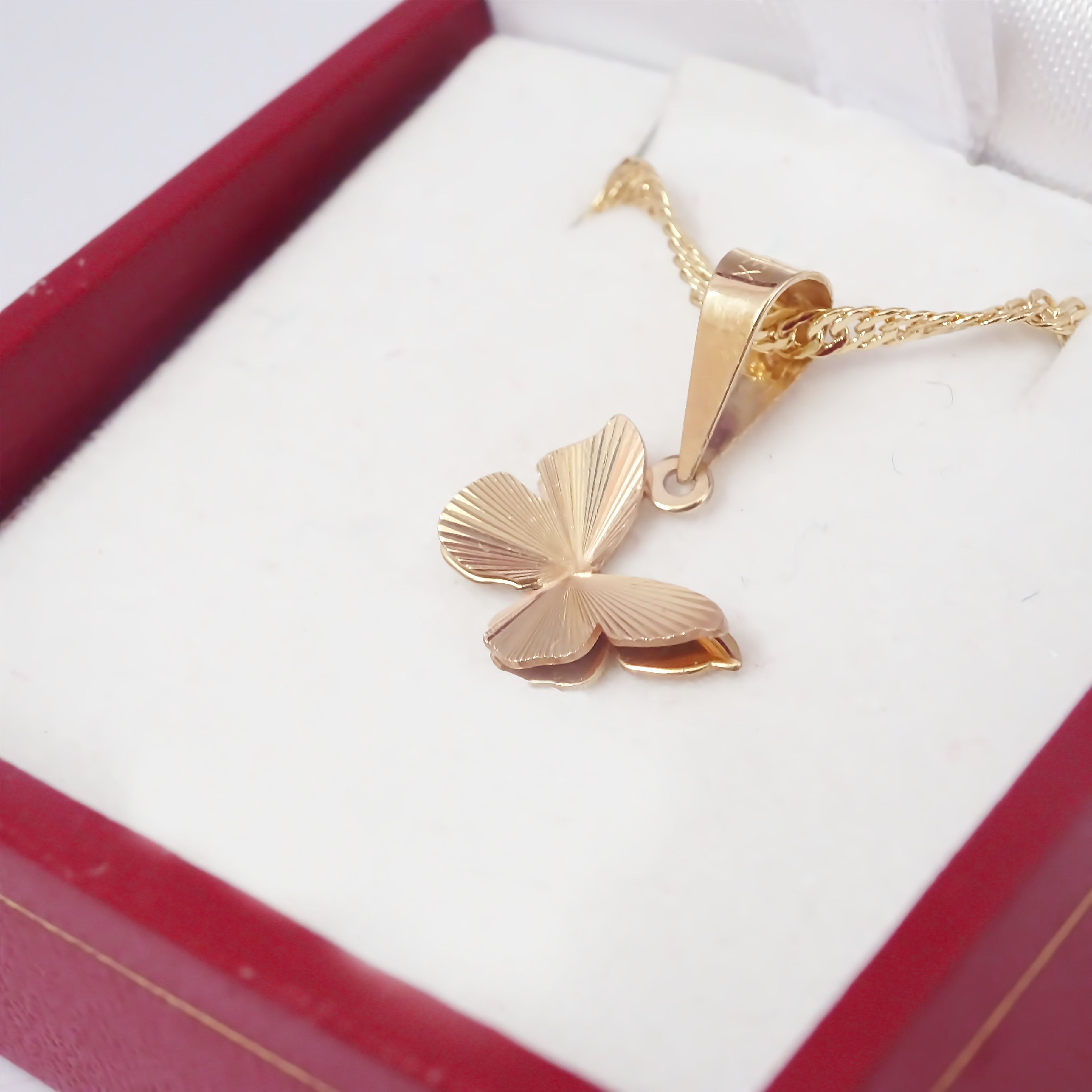 Amor Eterno - Dije / Mariposa 3d / Oro Sólido 10k