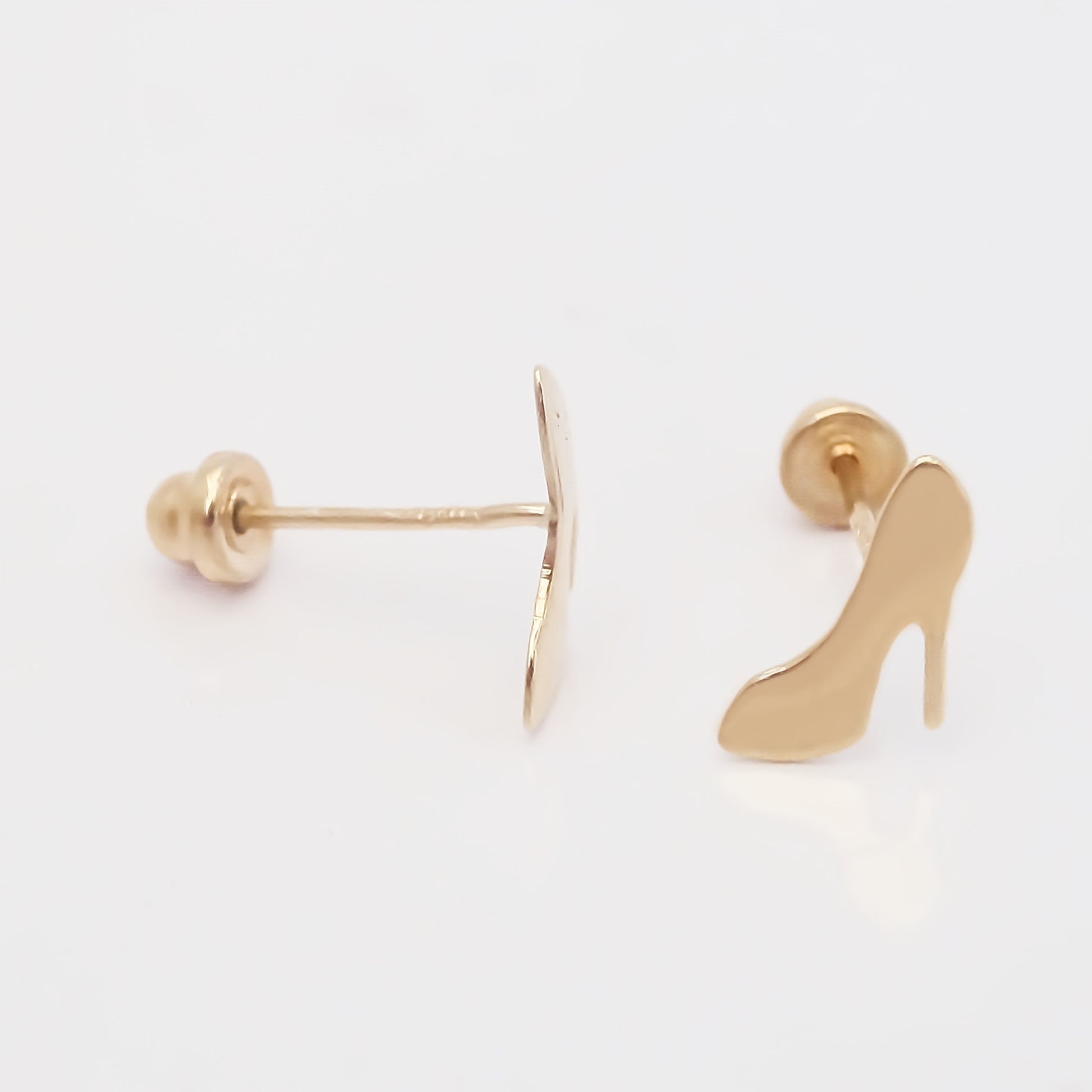 Amor Eterno - Broqueles Tacones Barbie / Aretes Oro 10k