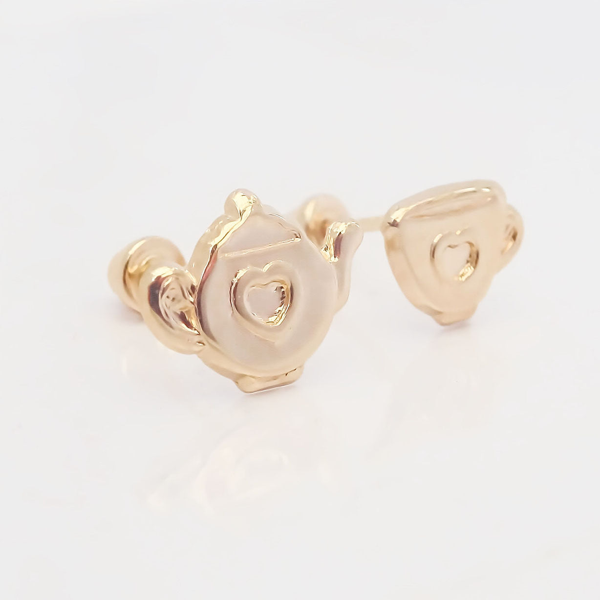 Amor Eterno - Disney Tetera Sra. Potts Y Chip / Aretes 10k