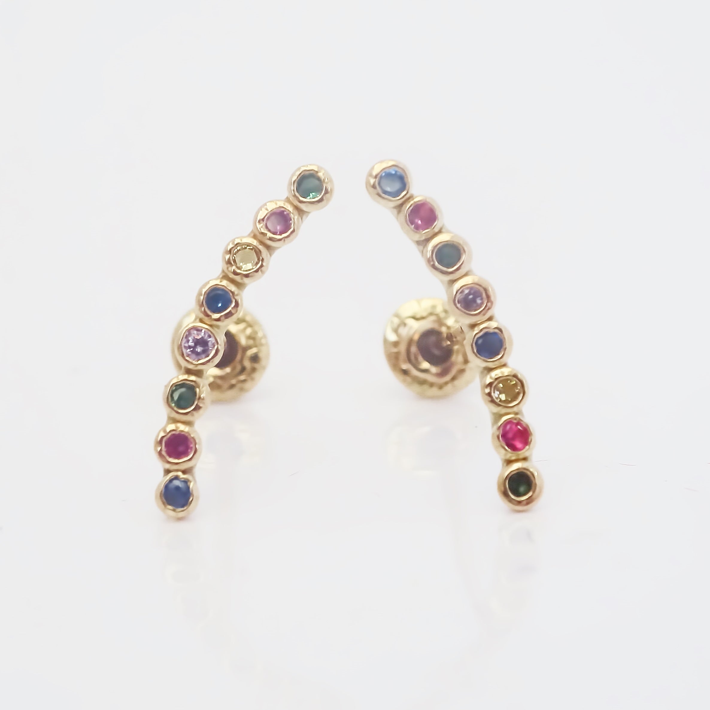 Amor Eterno - Broqueles Lambada Bebé / Aretes Oro 10k