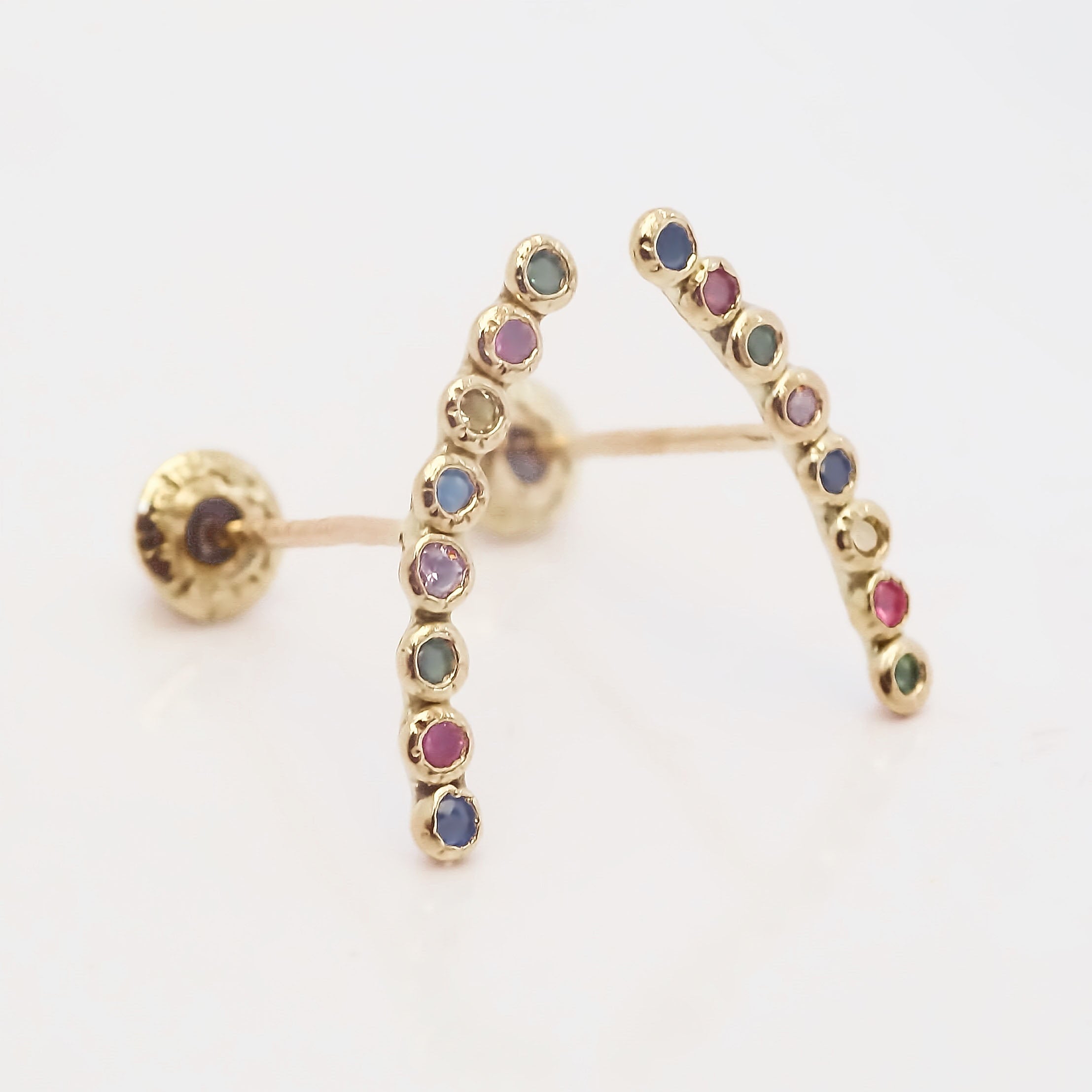 Amor Eterno - Broqueles Lambada Bebé / Aretes Oro 10k
