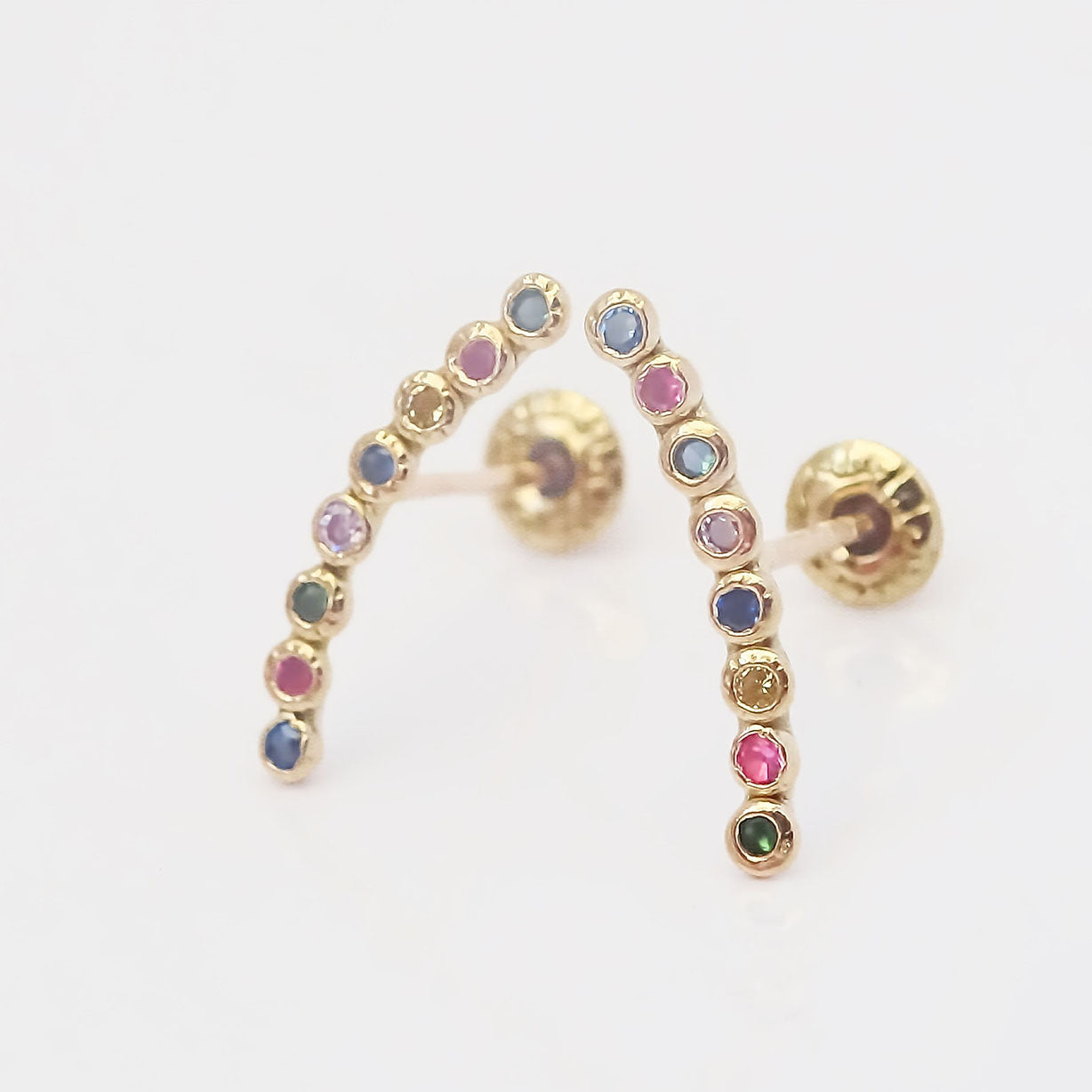 Amor Eterno - Broqueles Lambada Bebé / Aretes Oro 10k