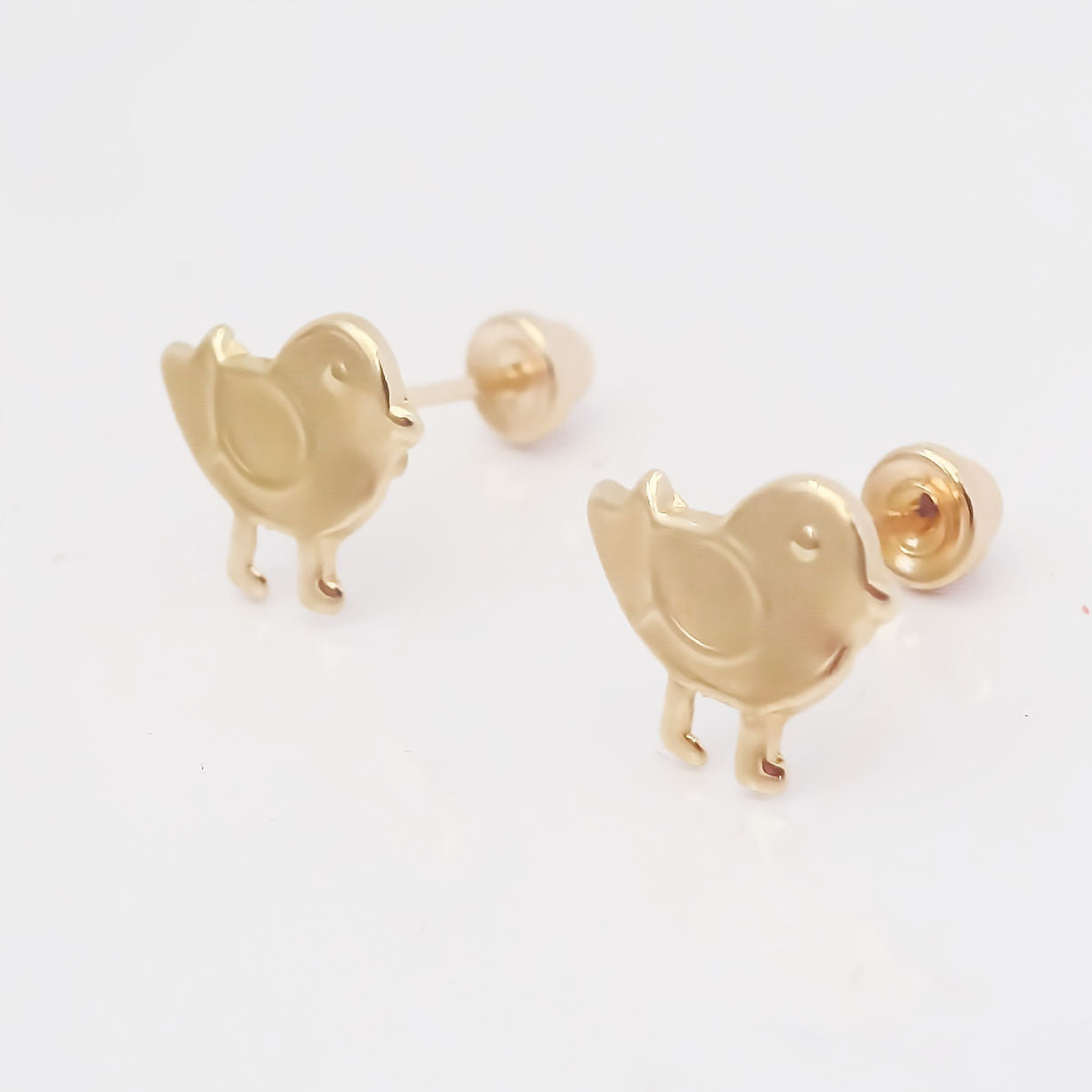 Amor Eterno - Broqueles Pajarito / Aretes / Oro 10k