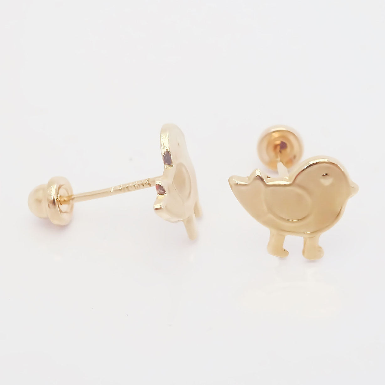 Amor Eterno - Broqueles Pajarito / Aretes / Oro 10k