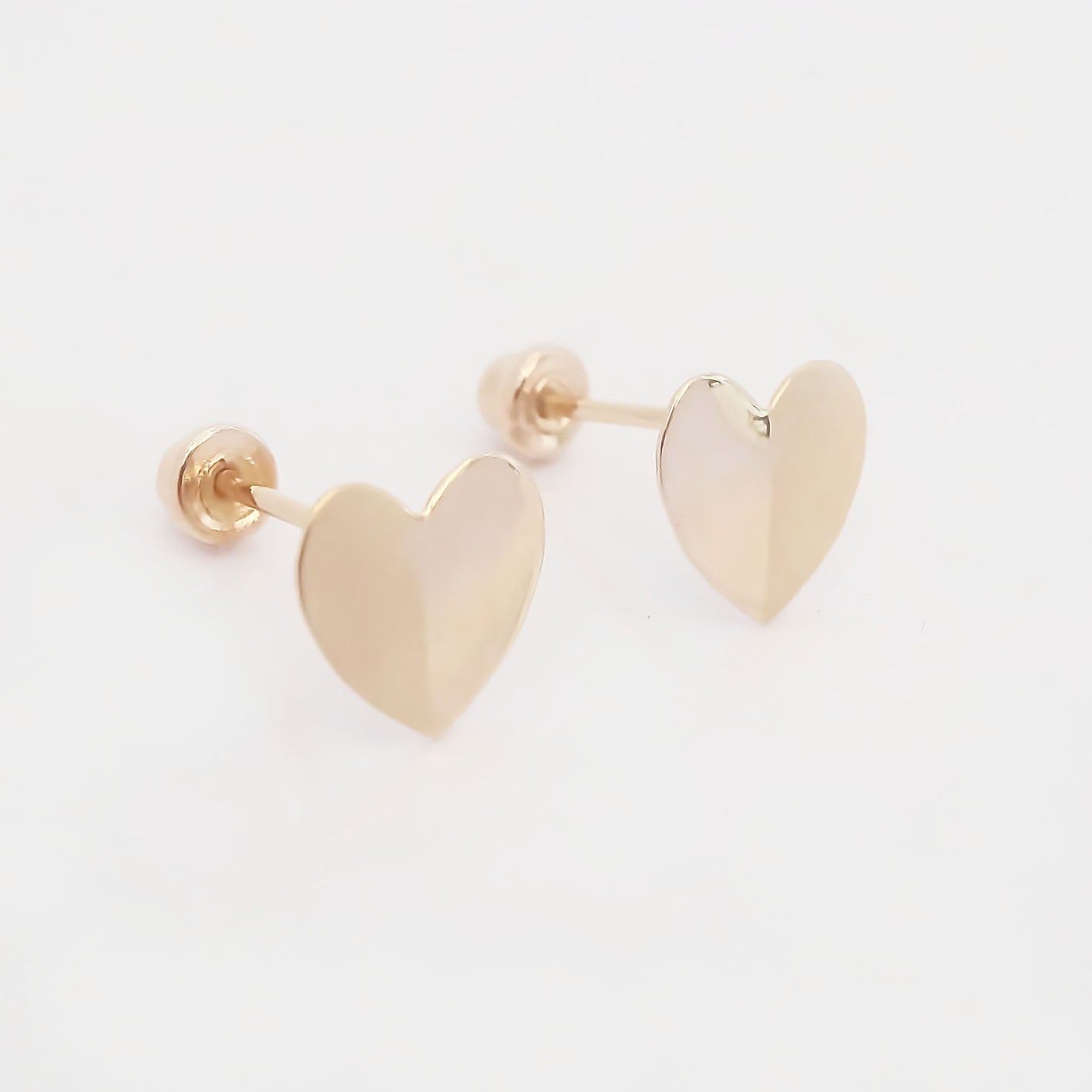 Amor Eterno - Broqueles / Corazón Due Tono Aretes / Oro 10k