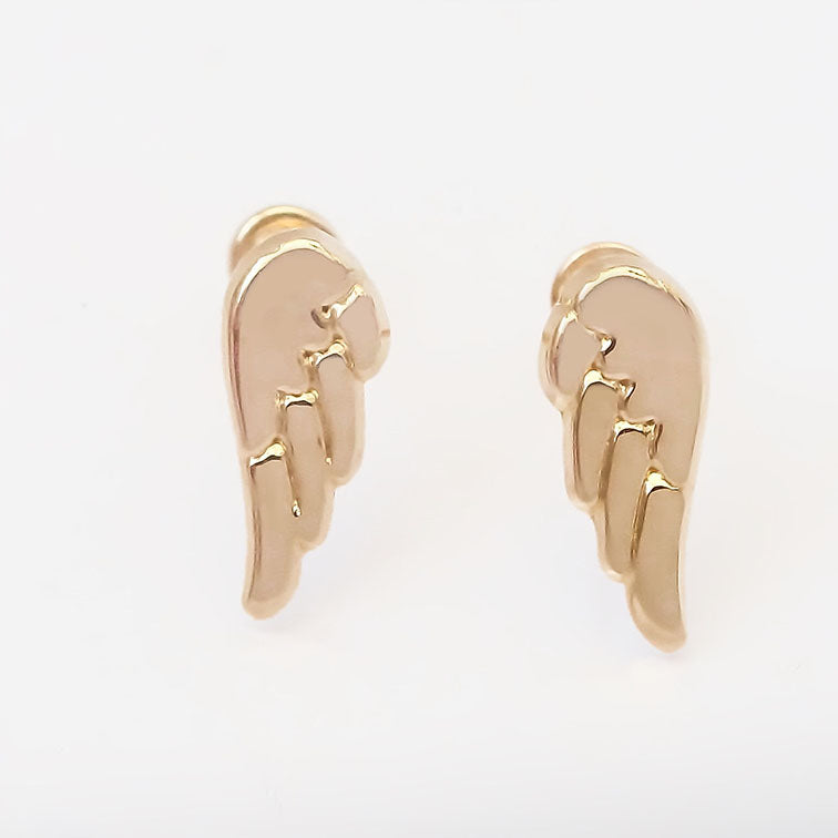 Amor Eterno - Broqueles Alas Ángel Arcangel Aretes / Oro 10k