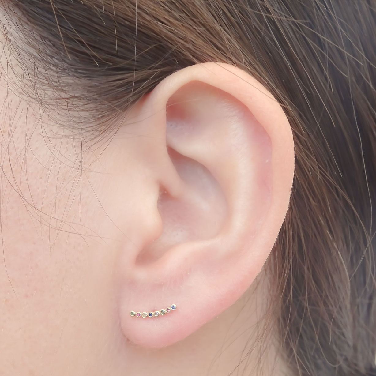 Amor Eterno - Broqueles Lambada Bebé / Aretes Oro 10k