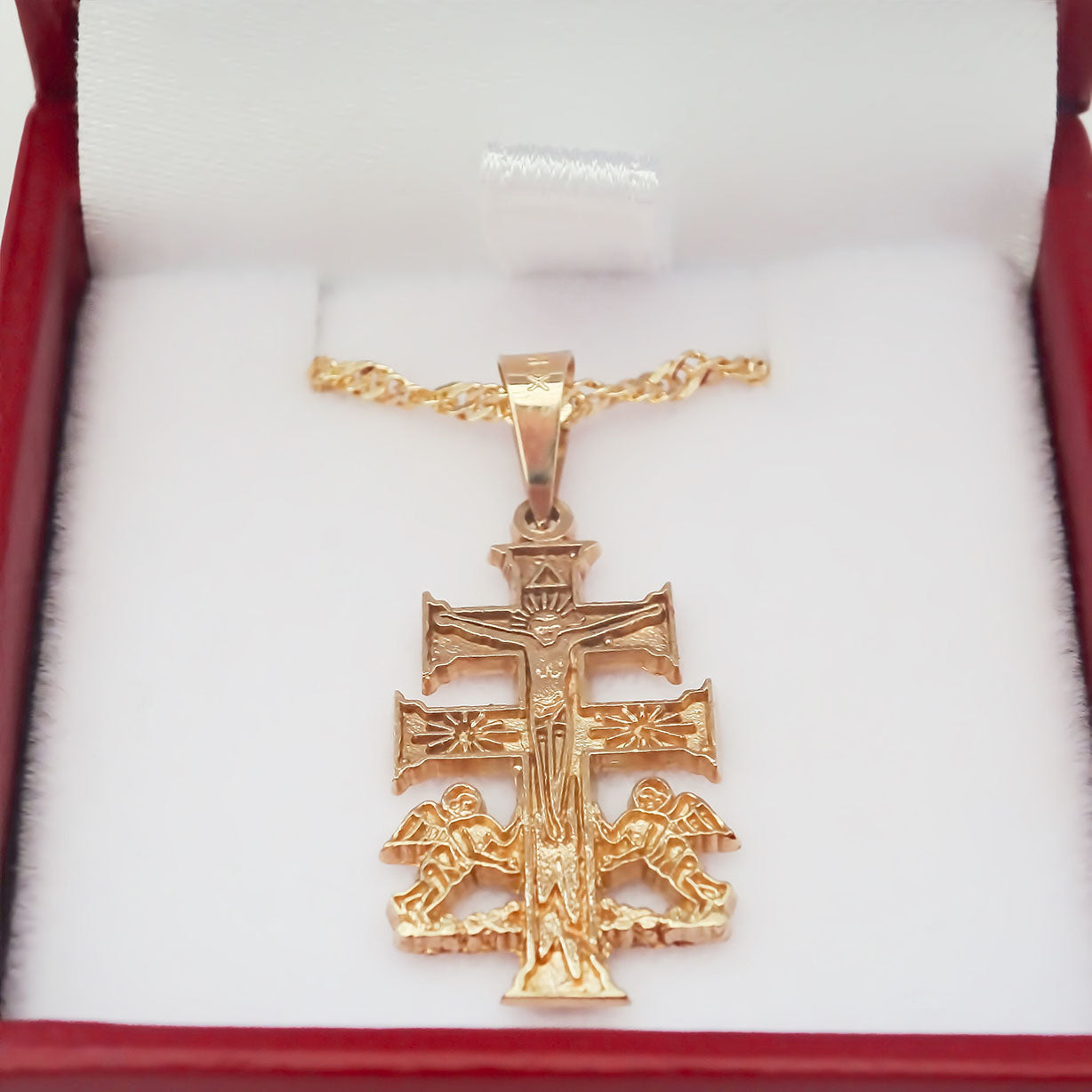 Amor Eterno - Dije Cruz De Caravaca / Oro 10k