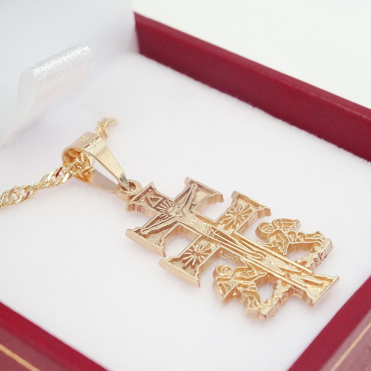 Amor Eterno - Dije Cruz De Caravaca / Oro 10k