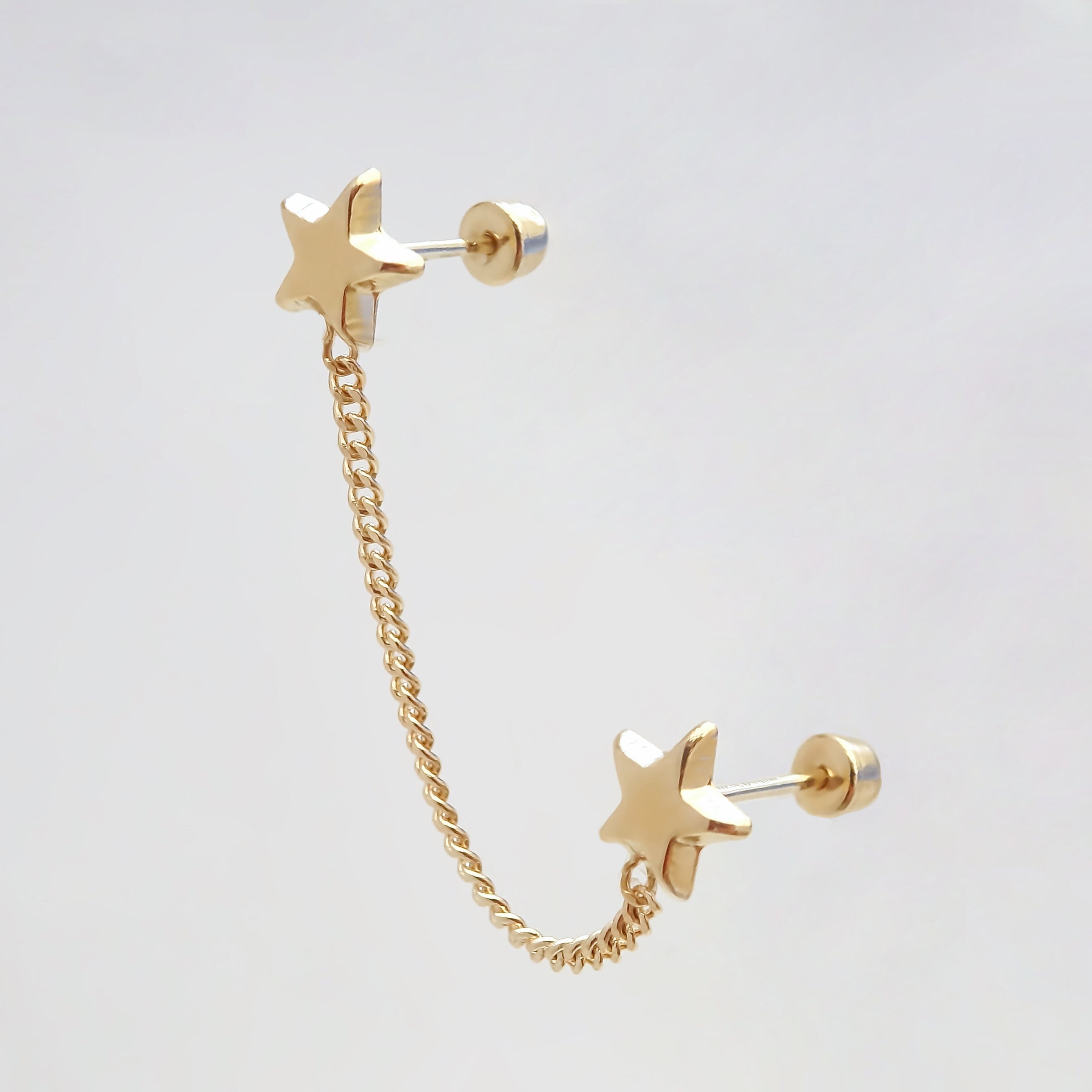 Amor Eterno - Estrella / Doble Perforación / Oro 10k