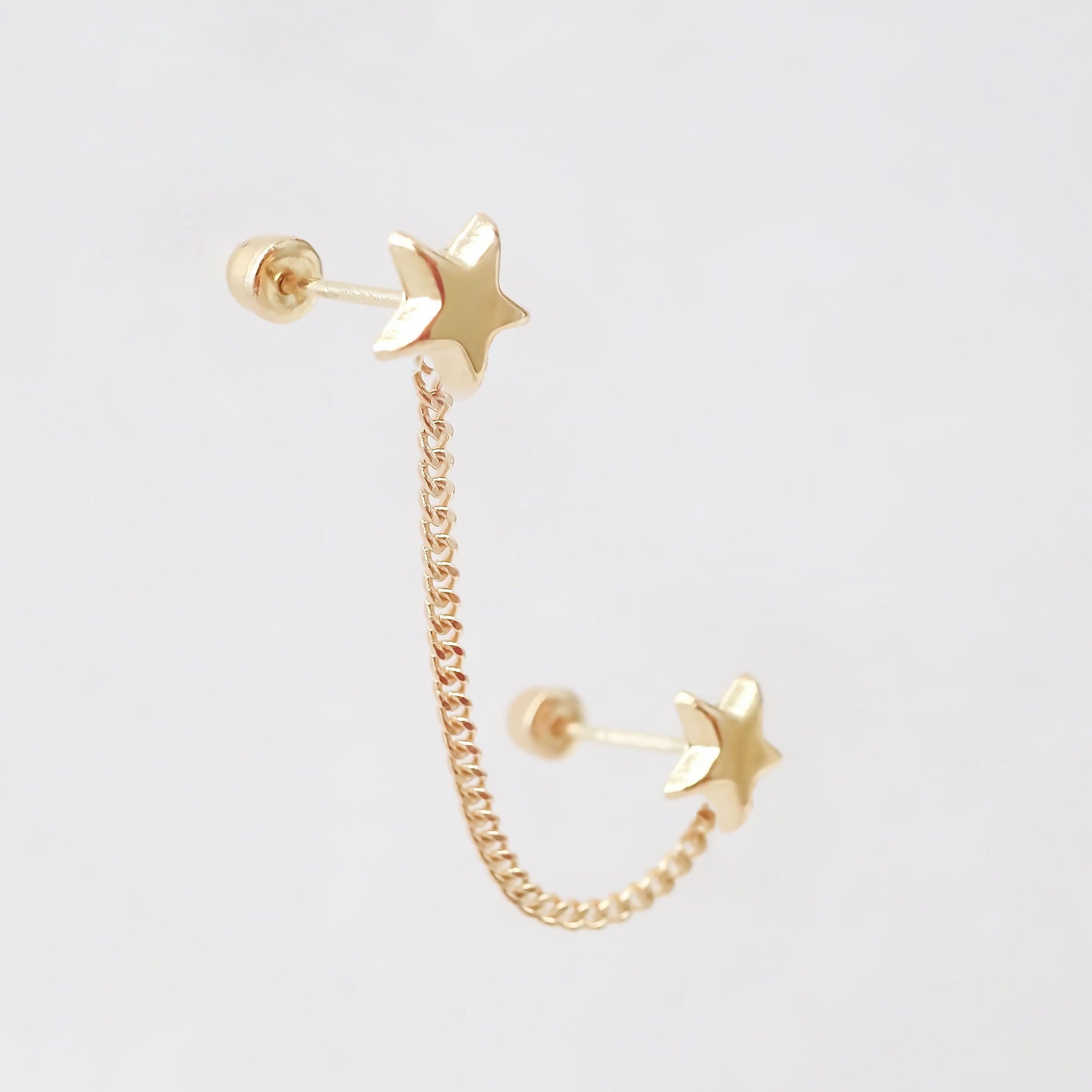 Amor Eterno - Estrella / Doble Perforación / Oro 10k