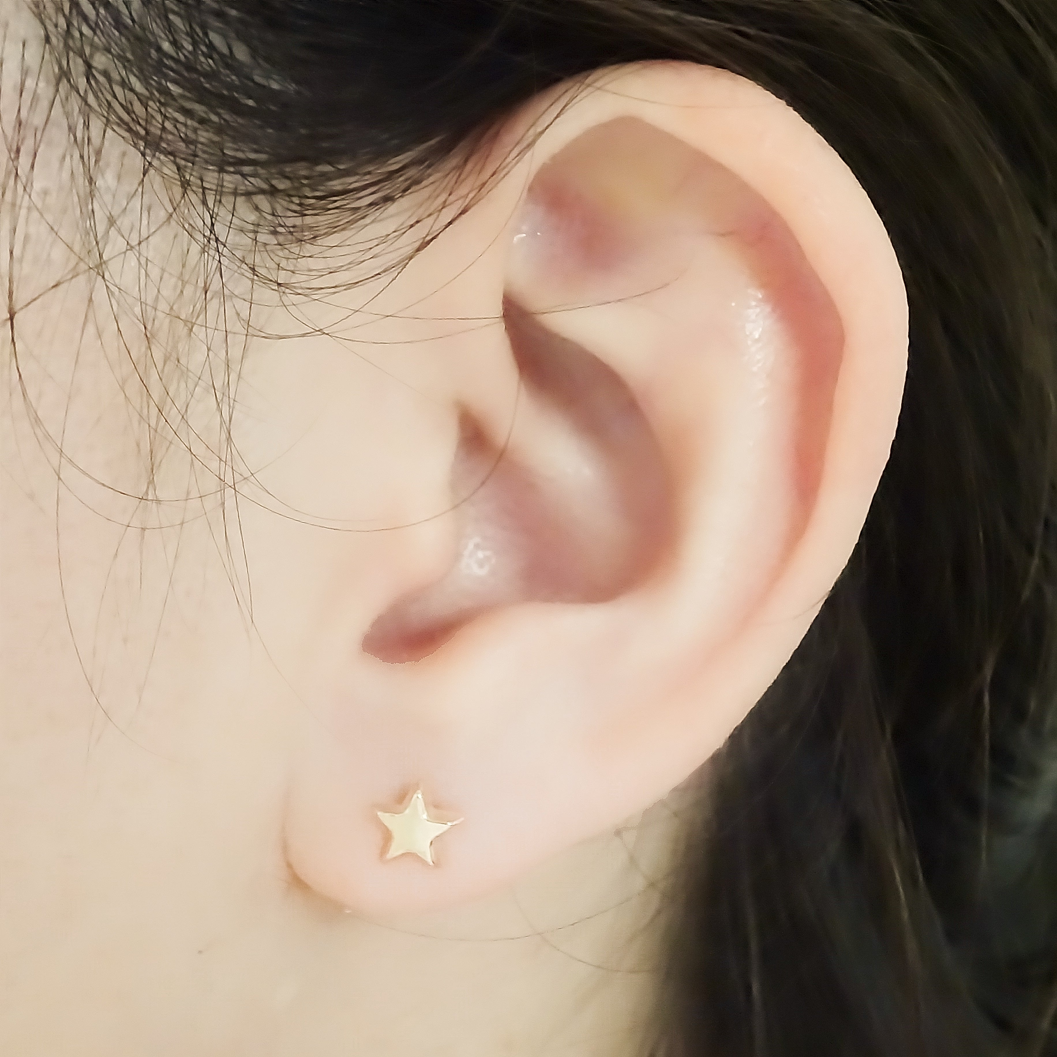 Amor Eterno - Broqueles / Estrella Basic / Aretes Oro 10k