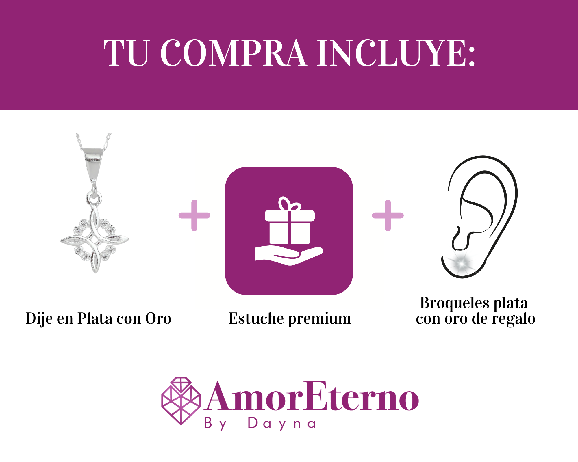 Amor Eterno - Dije Nudo De Bruja / Plata Oro 24k