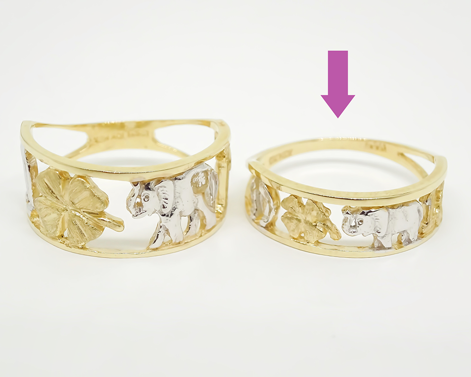 Anillo Buena Suerte Angosto 14K