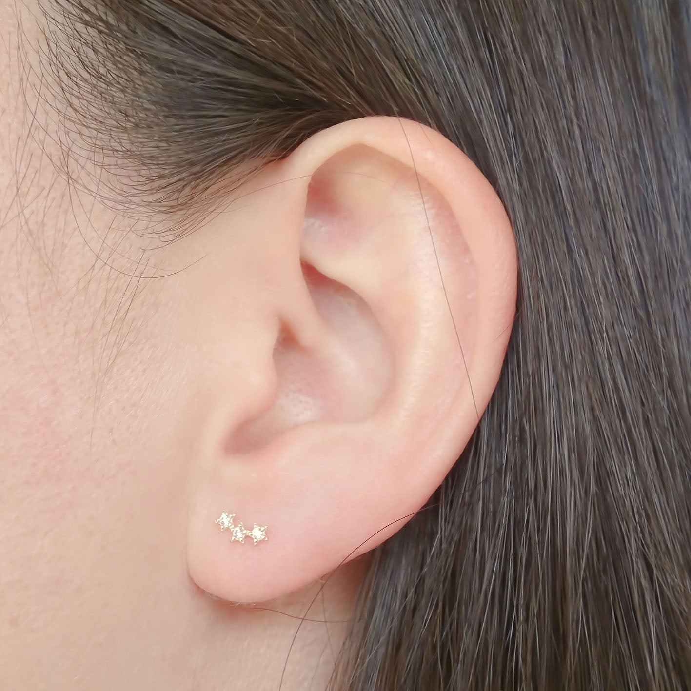 Amor Eterno - Lambada Mini Estrella / Aretes Oro 10k