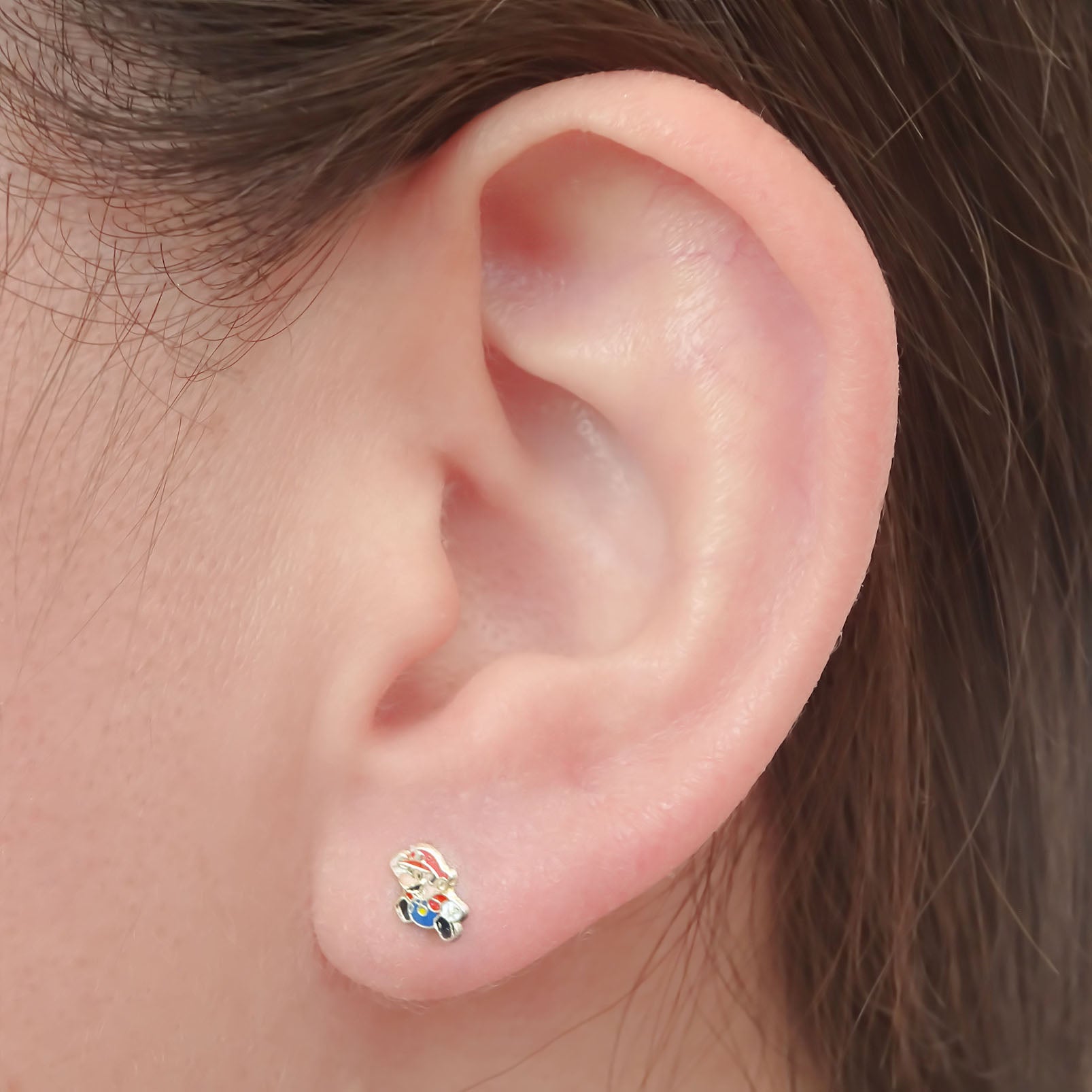 Amor Eterno - Broqueles Mario Bros / Aretes Oro 10k