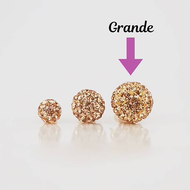 Amor Eterno - Broqueles Esferas Grandes / Aretes / Oro 10k / Golden