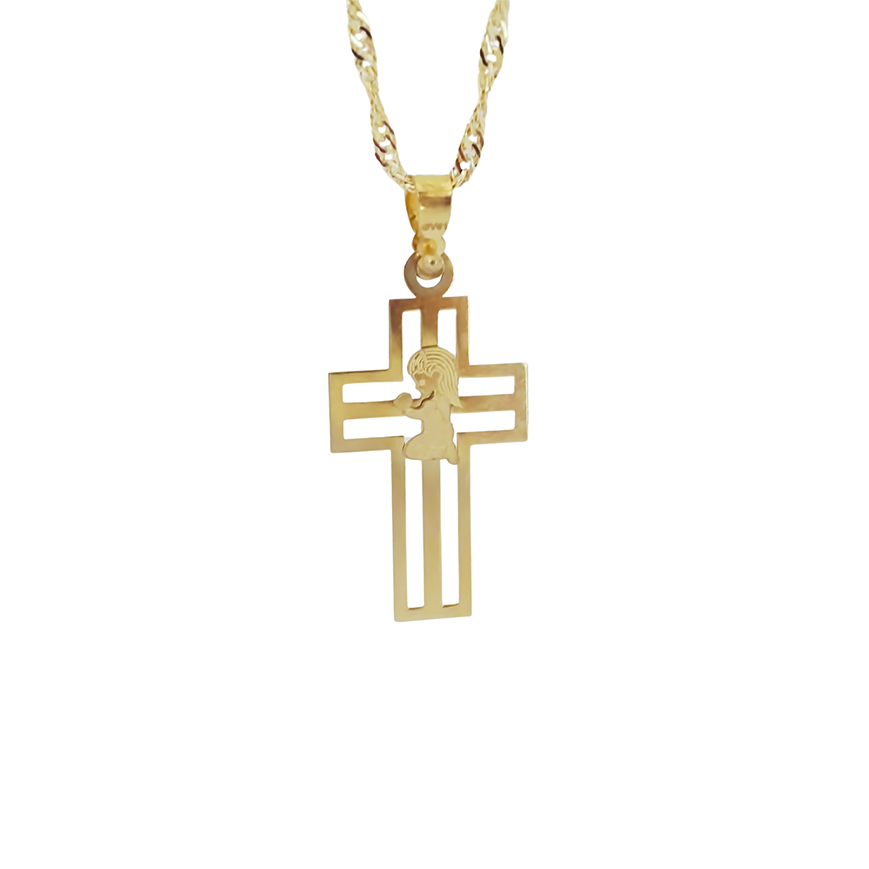 Amor Eterno - Dije Ángel Cruz / Oro Sólido 10k
