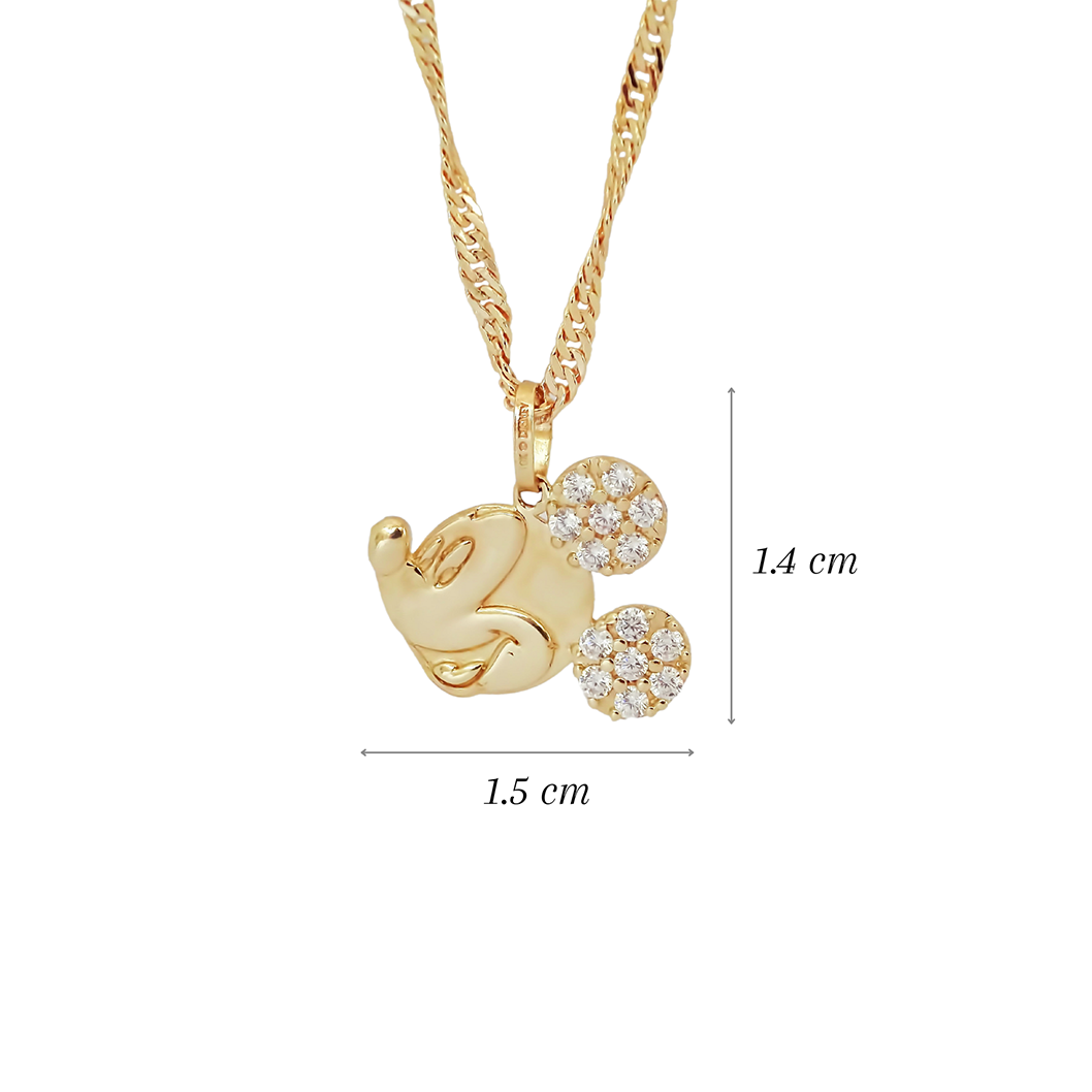 Amor Eterno - Dije Mickey Disney / Oro Sólido 10k