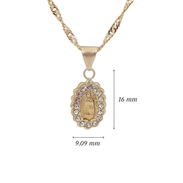 Amor Eterno - Medalla Virgen Brox 10k + Cadena Regalo
