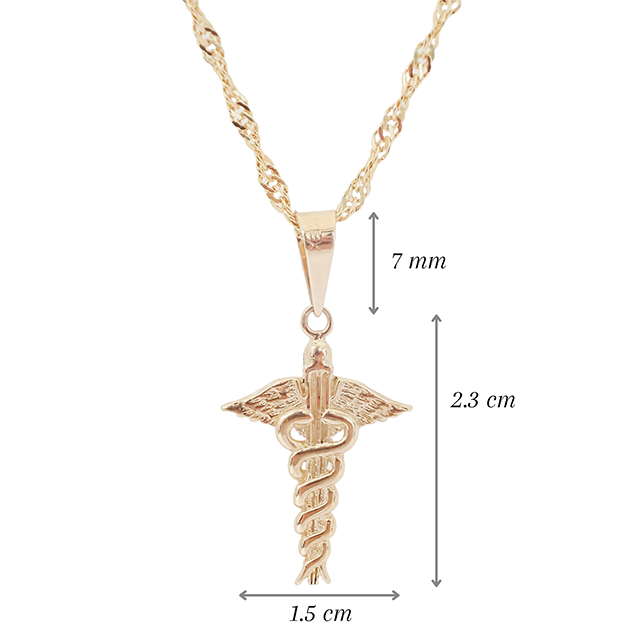 Amor Eterno - Dije Medicina / Oro Sólido 10k