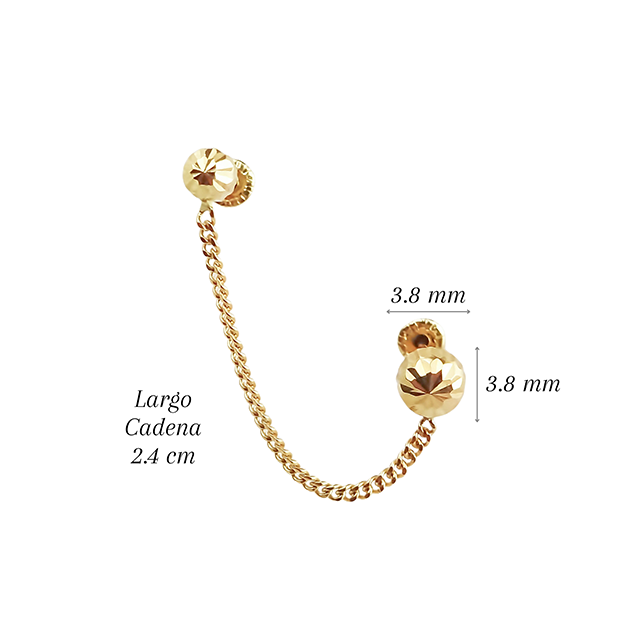Amor Eterno - Doble Perforación Hongo / Piercing Oro 10k
