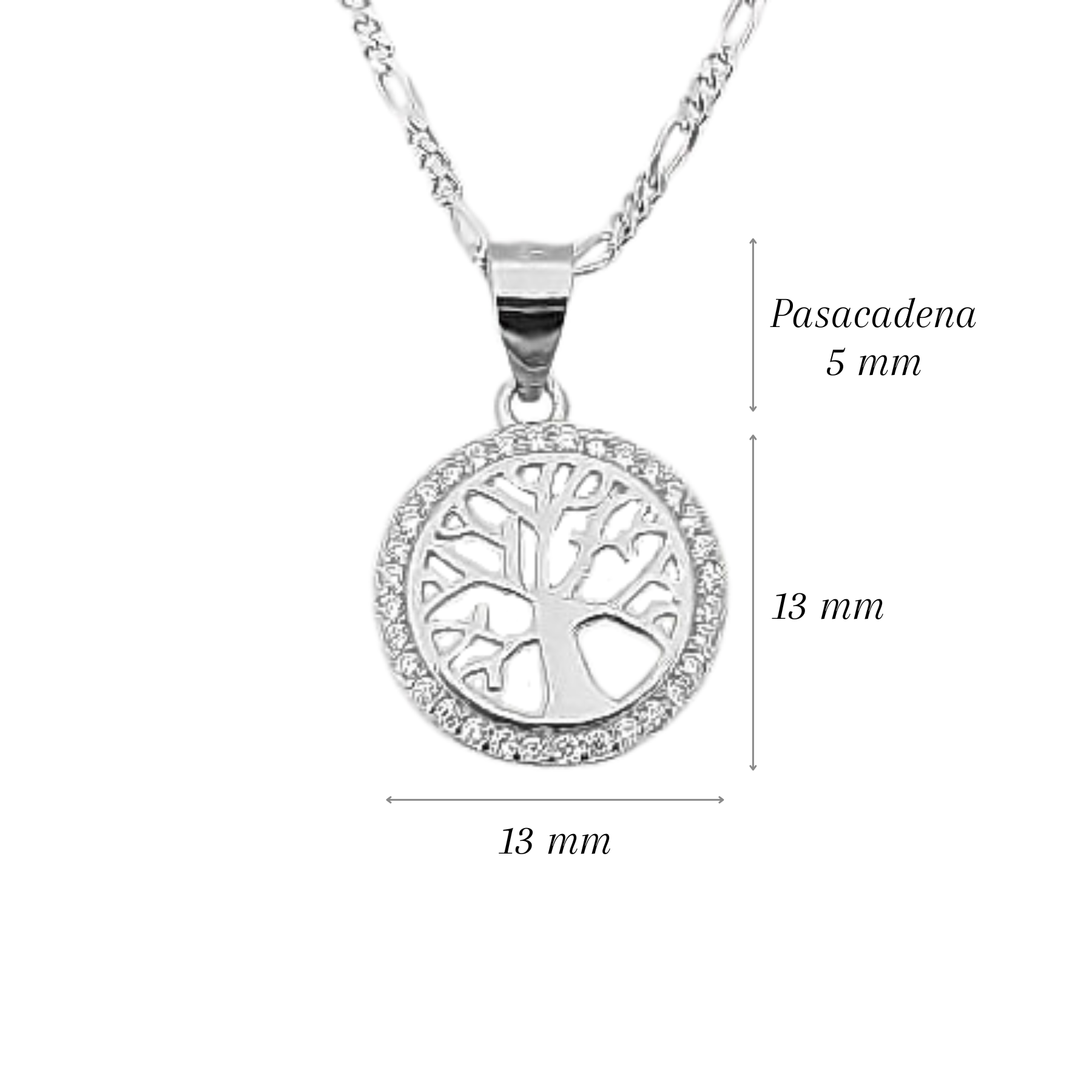 Amor Eterno - Cadena Plata Oro 24k / Dije Arbol De La Vida
