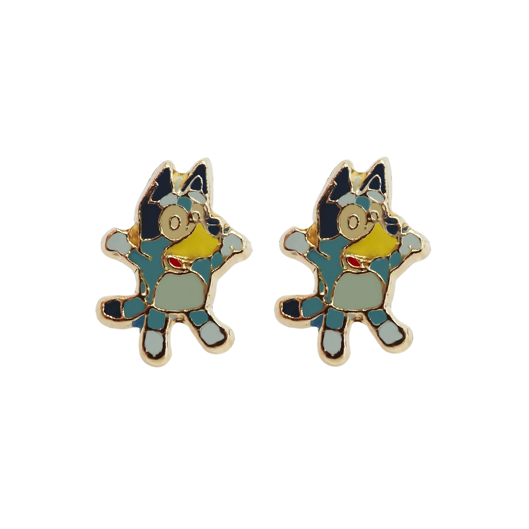 Amor Eterno - Broqueles Bluey / Aretes Oro 10k