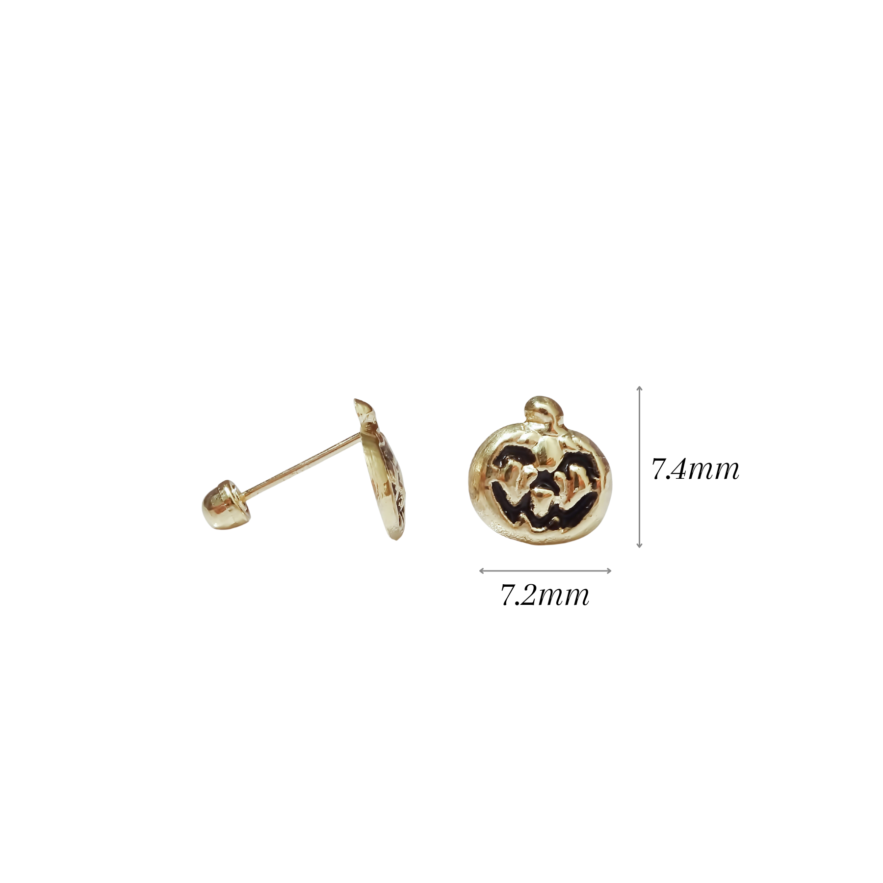 Amor Eterno - Broqueles Calabaza / Aretes / Oro 10k