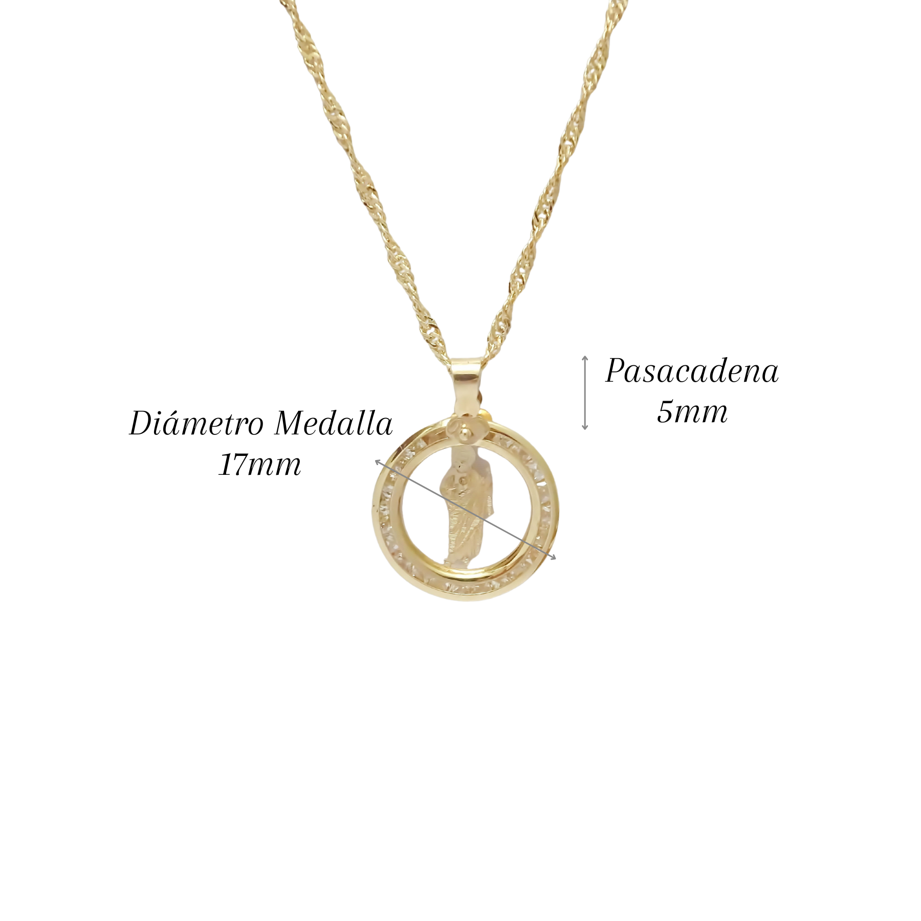 Amor Eterno - Dije Medalla San Judas Tadeo / Oro Sólido 10k