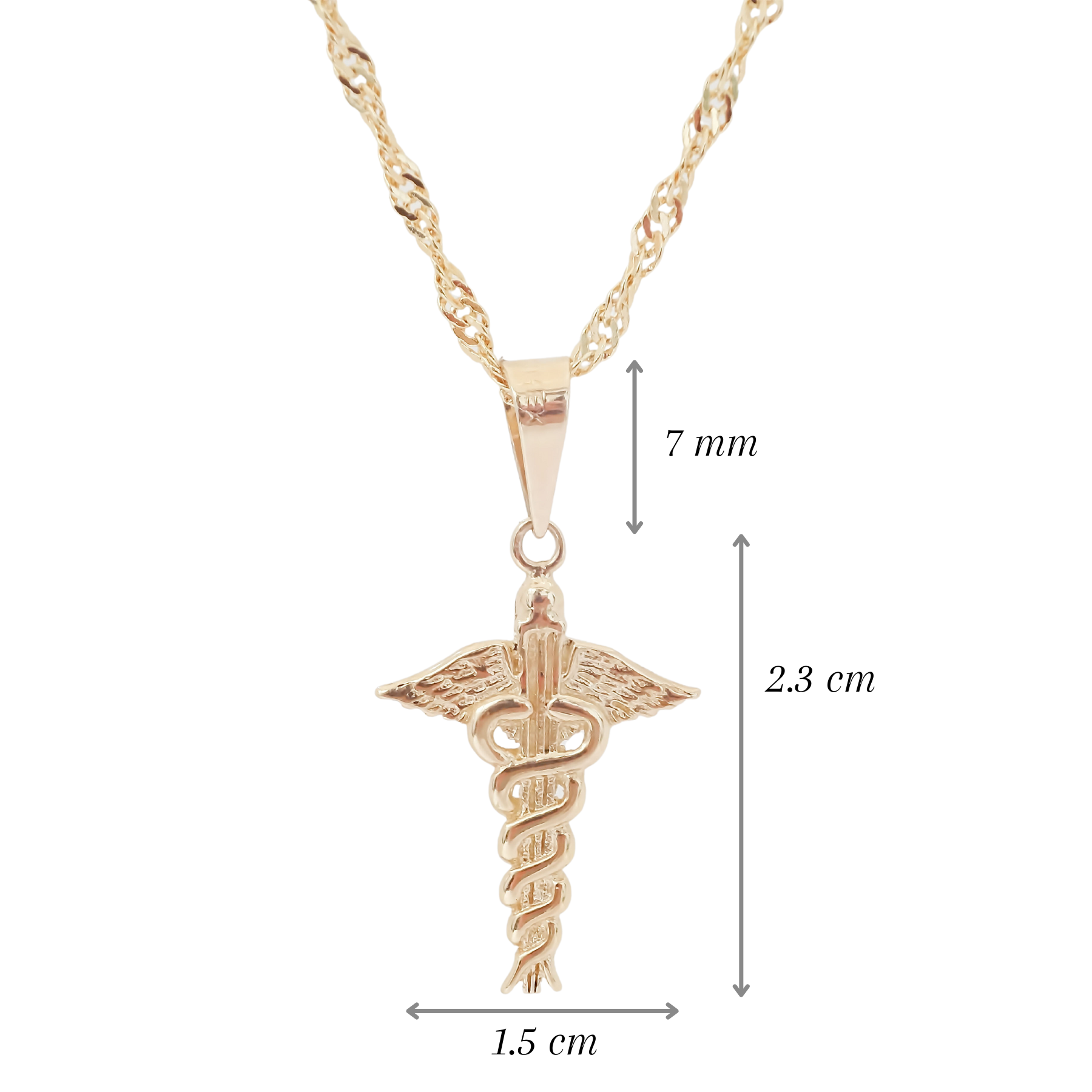 Amor Eterno - Dije Medicina / Oro Sólido 10k