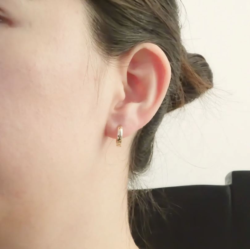 Amor Eterno - Arracadas / Aretes / Huggies Helene* Oro 10k